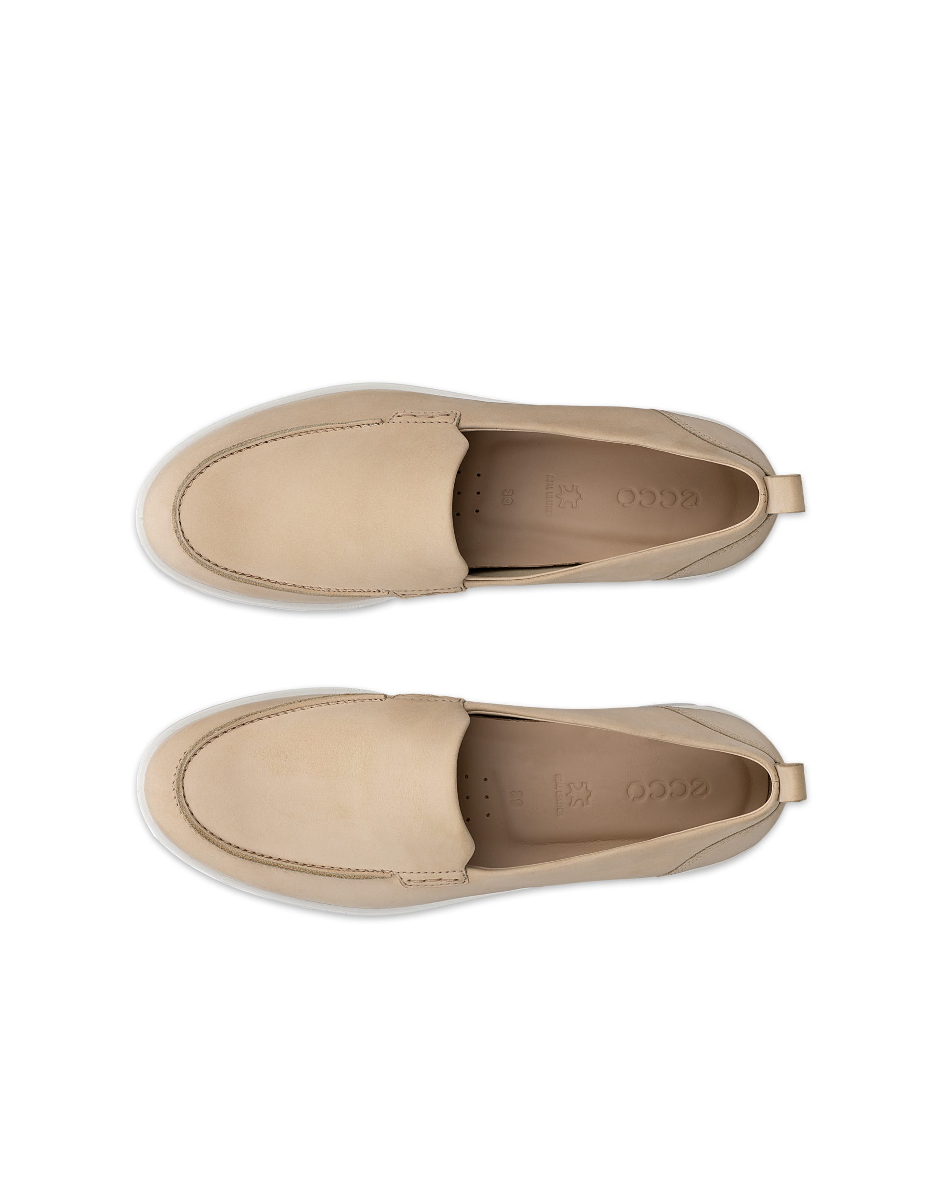 ECCO® BELLA mokkasiner i nubuck til damer - Beige - Top left pair