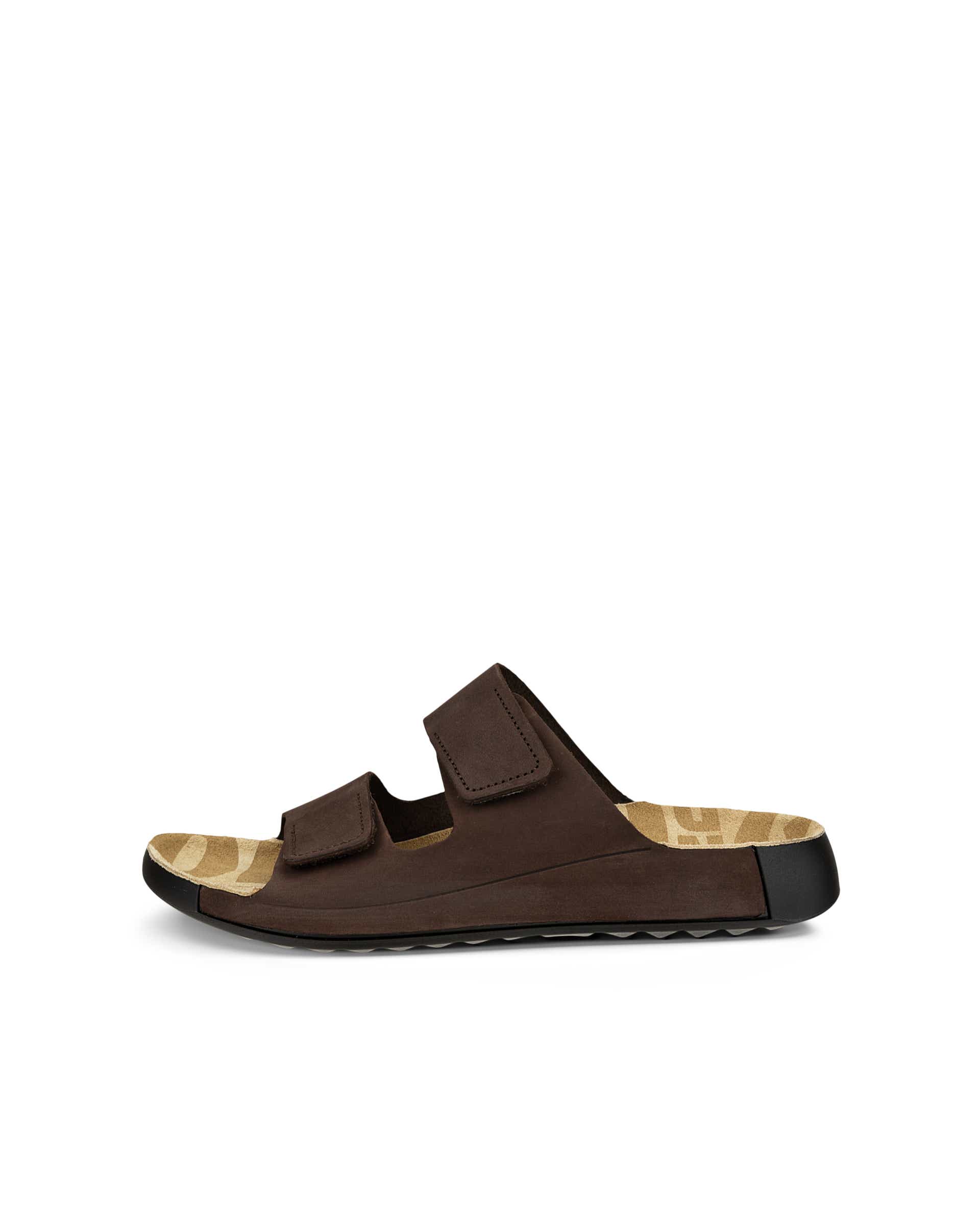 ECCO Cozmo Slide メンズ ヌバック2ストラップサンダル - ブラウン - Outside