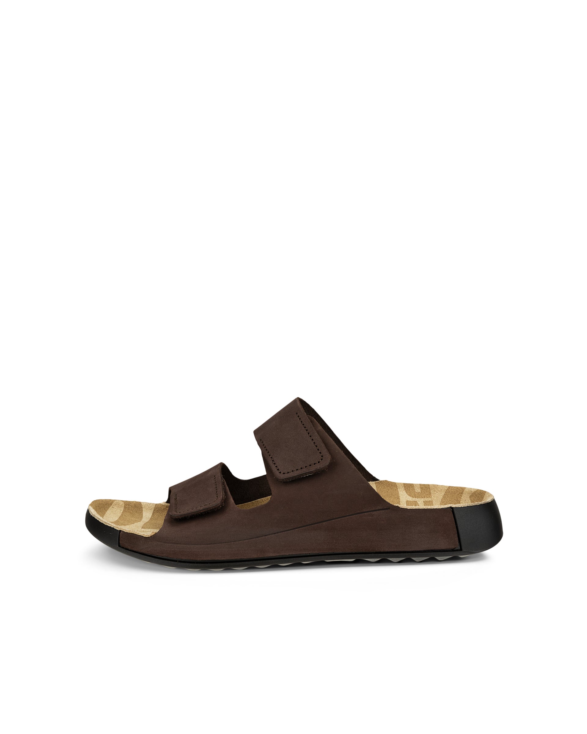 ECCO Cozmo Slide メンズ ヌバック2ストラップサンダル - ブラウン - Outside