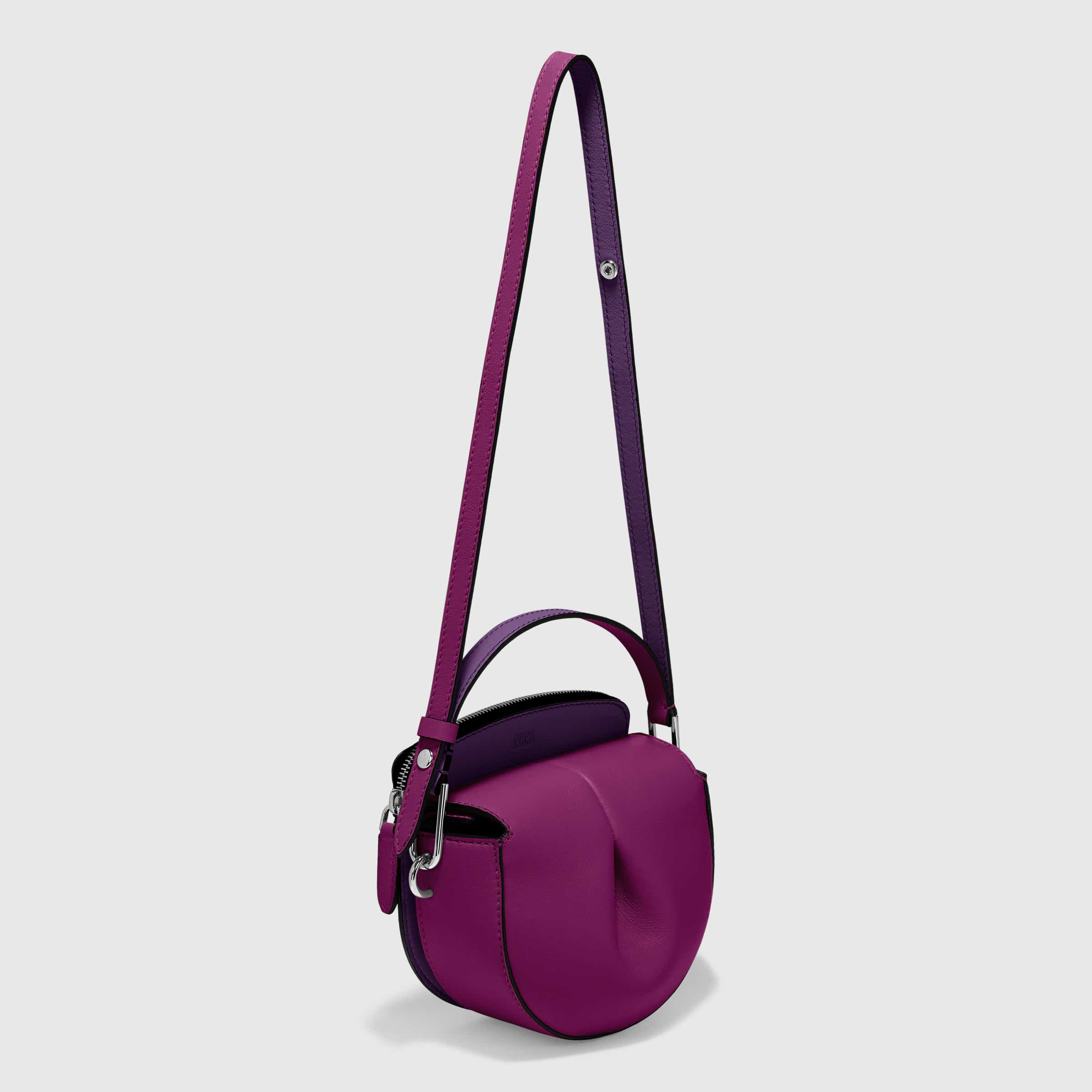 ECCO® E Leather Saddle Bag - Purple - Main