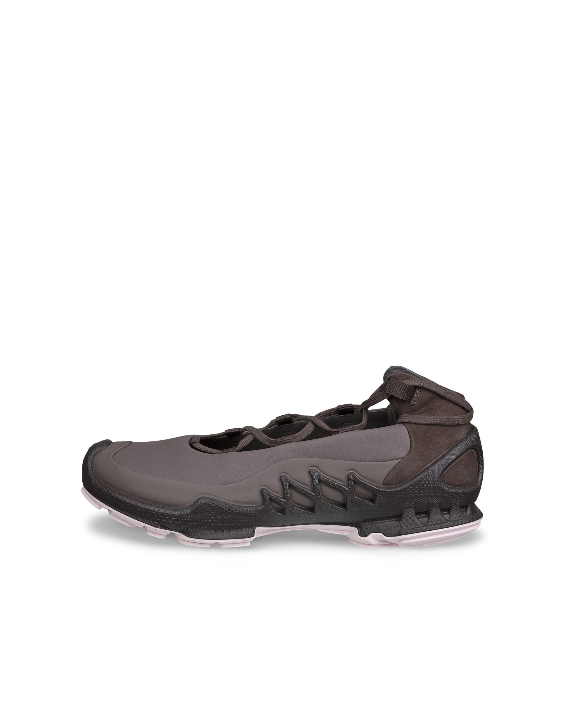 Women's ECCO® BIOM AEX Leather Slip-On Trainer - Brown - Outside