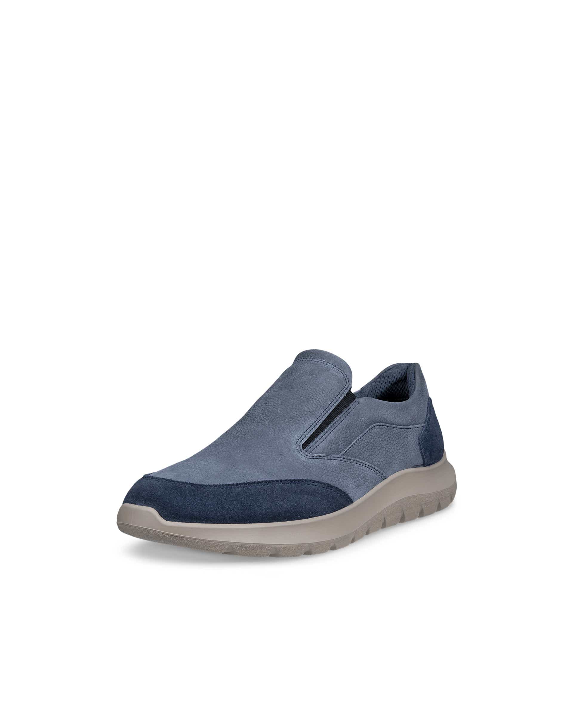 Męskie nubukowe wsuwane buty sportowe ECCO® CITY STRIDE - Niebieski - Main