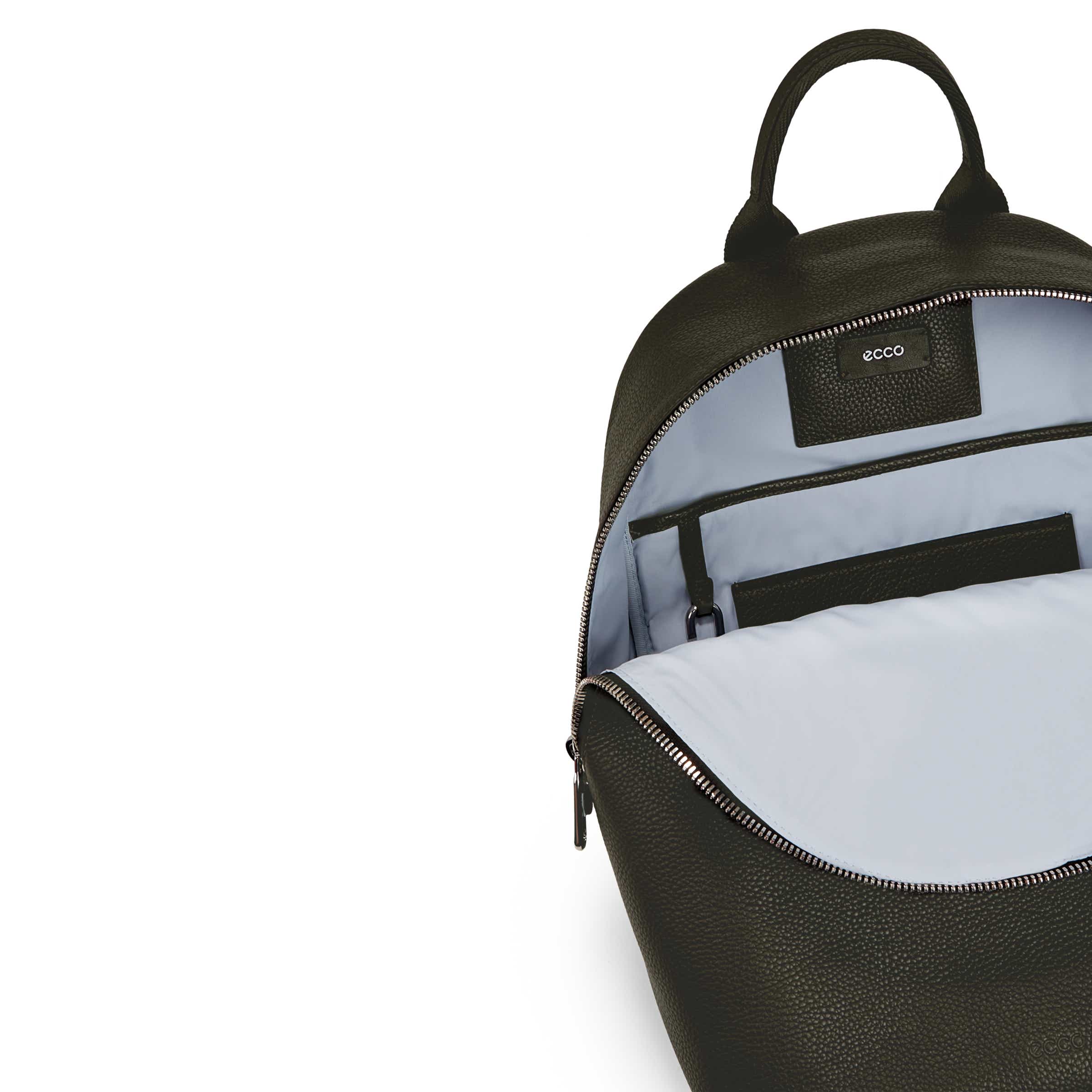 ECCO® Round Pack Large Leather Backpack - Green - Inside