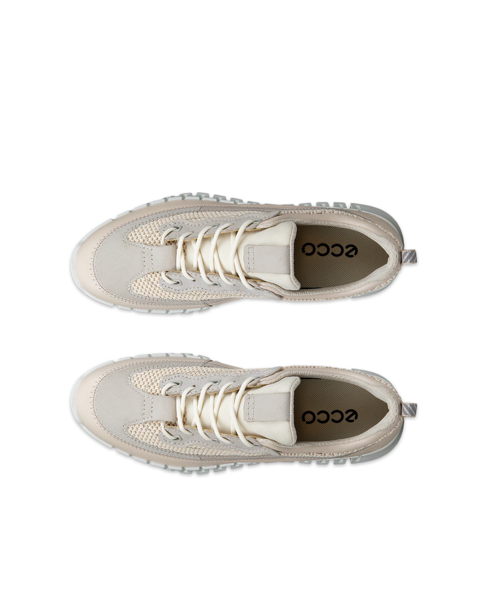 ECCO® GRUUV Damen Ledersneaker - Beige - Top left pair