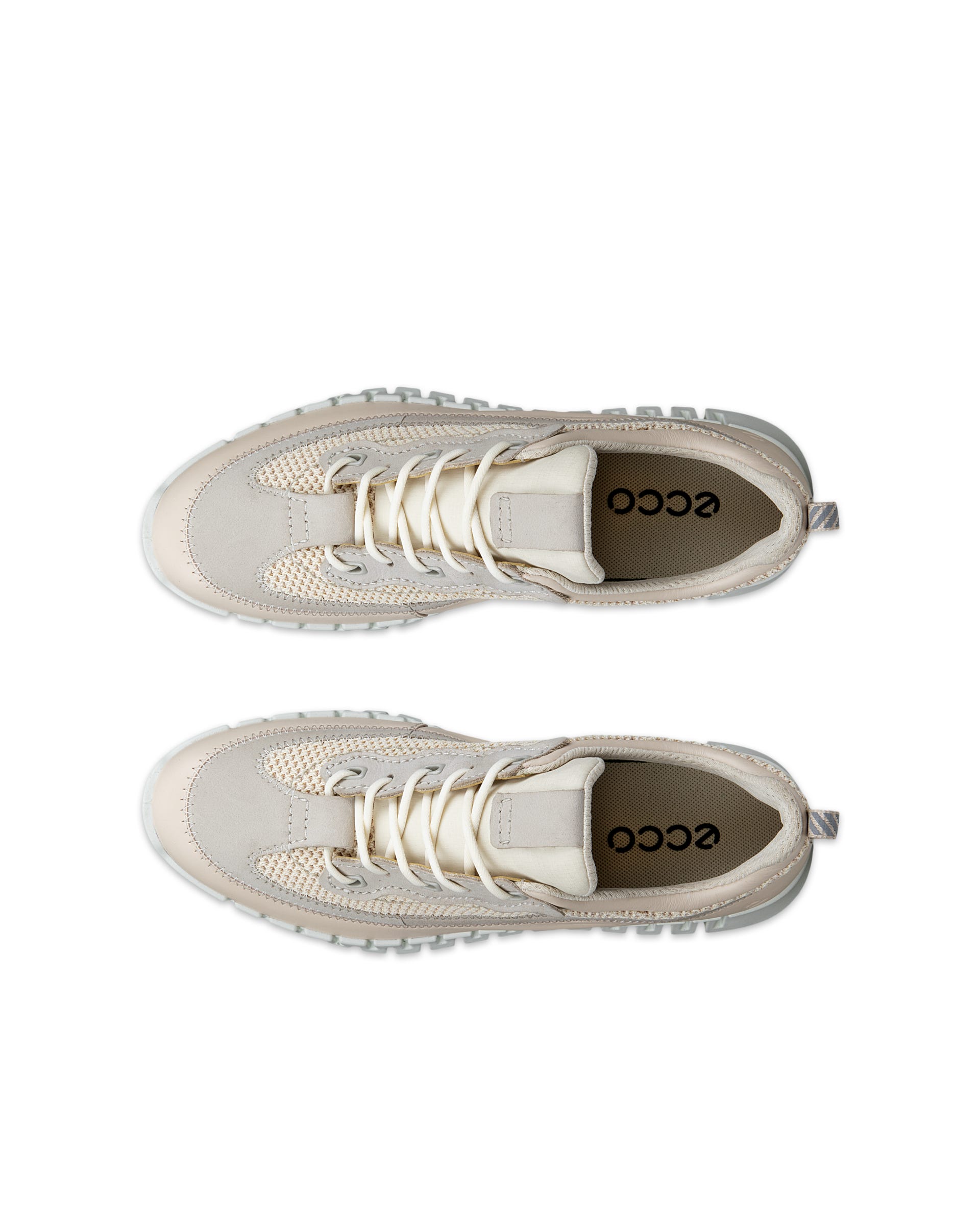 ECCO® GRUUV Damen Ledersneaker - Beige - Top left pair