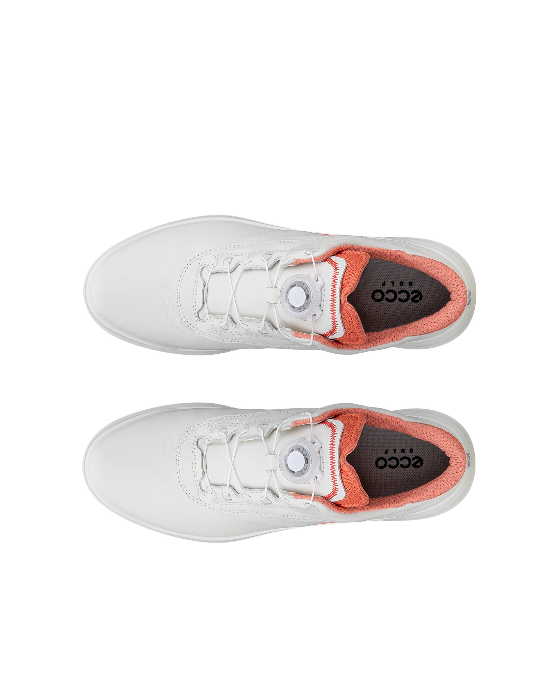 Women's ECCO® Golf Core Leather Waterproof Golf Shoe - White - Top left pair