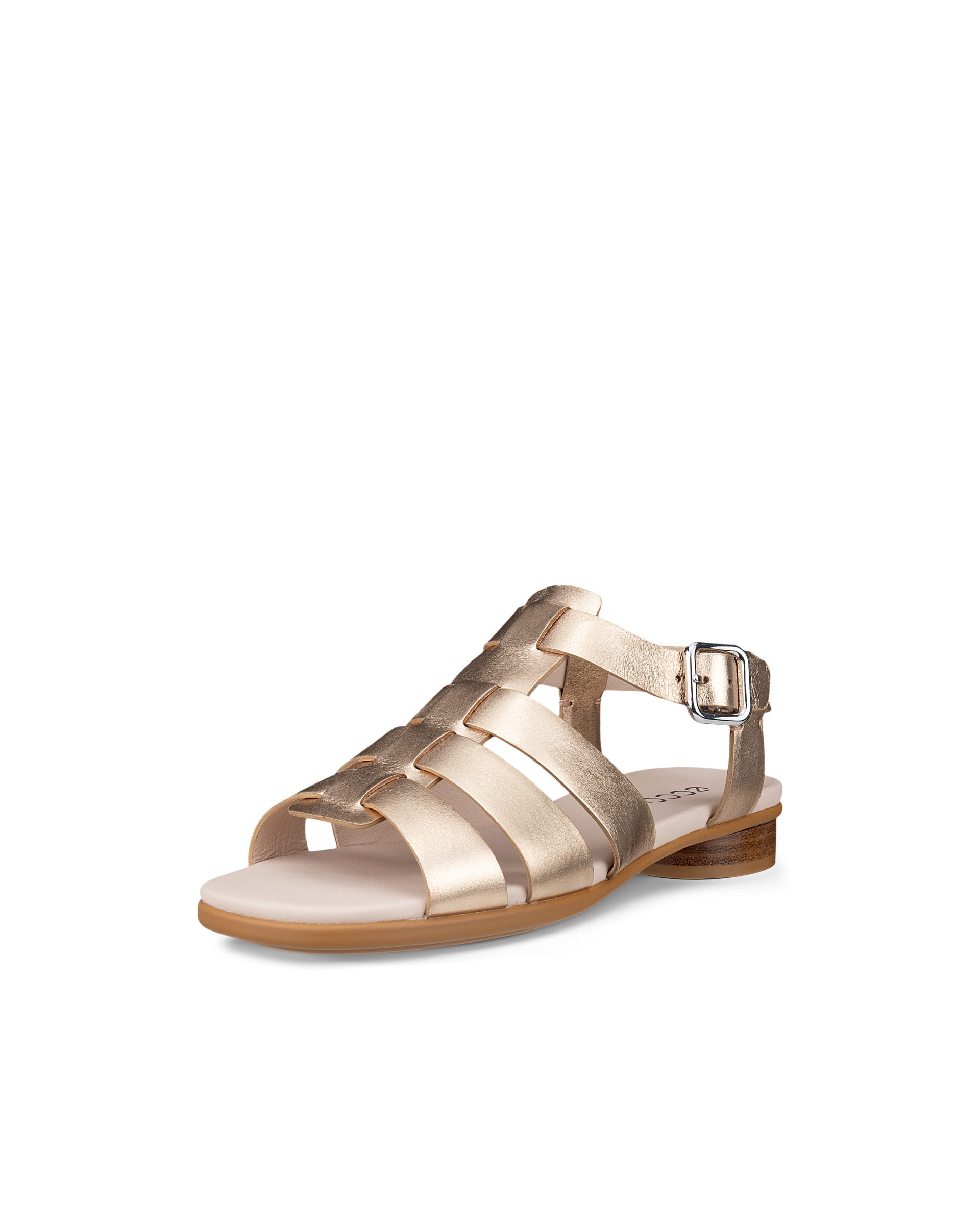 Women's ECCO® Sculpted Alba 25 Leather Sandal - Gold - Main