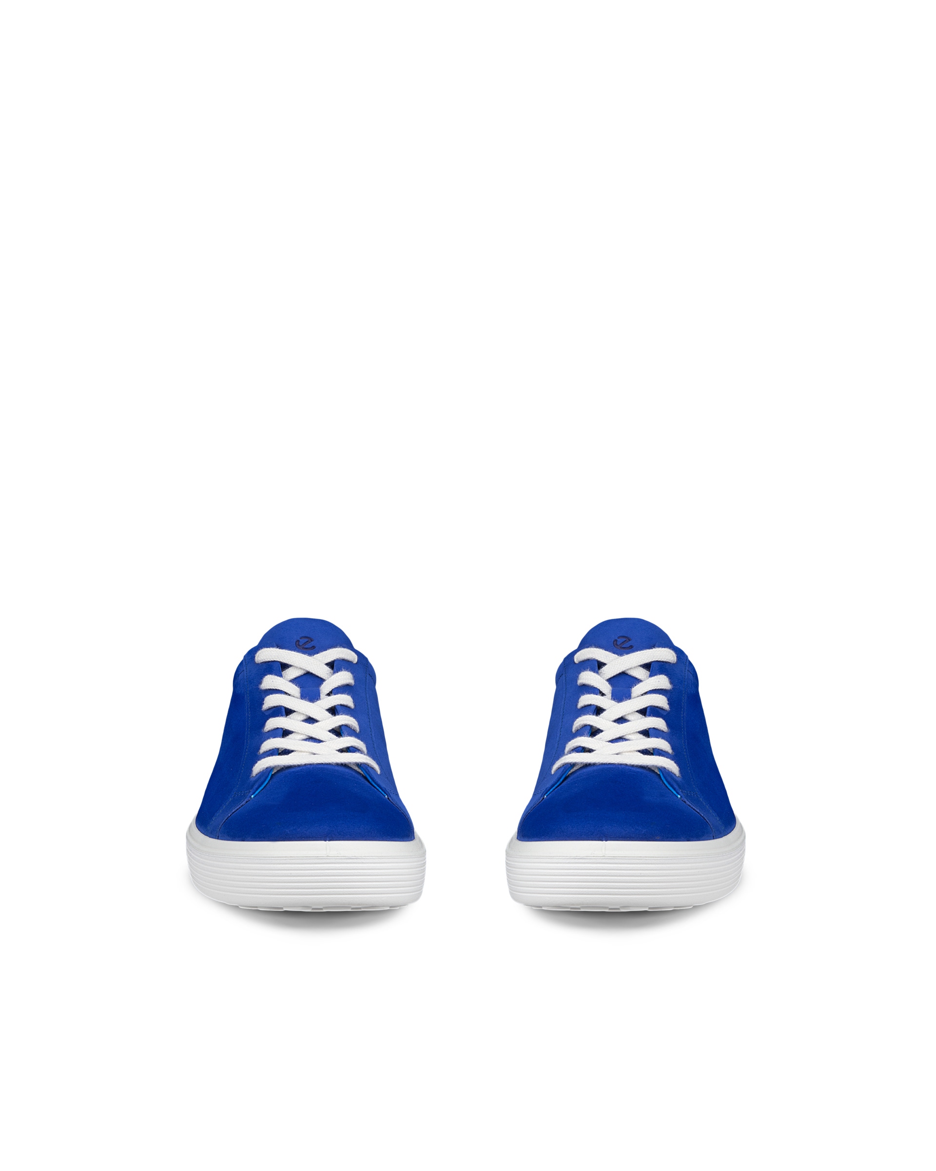 ECCO® Soft 60 Heren nubuck sneaker - Blauw - Front pair