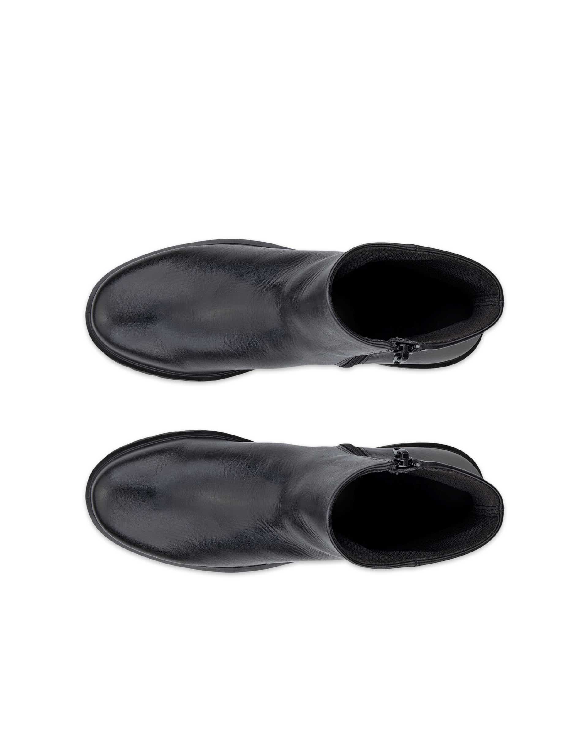 Women's ECCO® METROPOLE VIENNA Leather Mid-Cut Boot - Black - Top left pair
