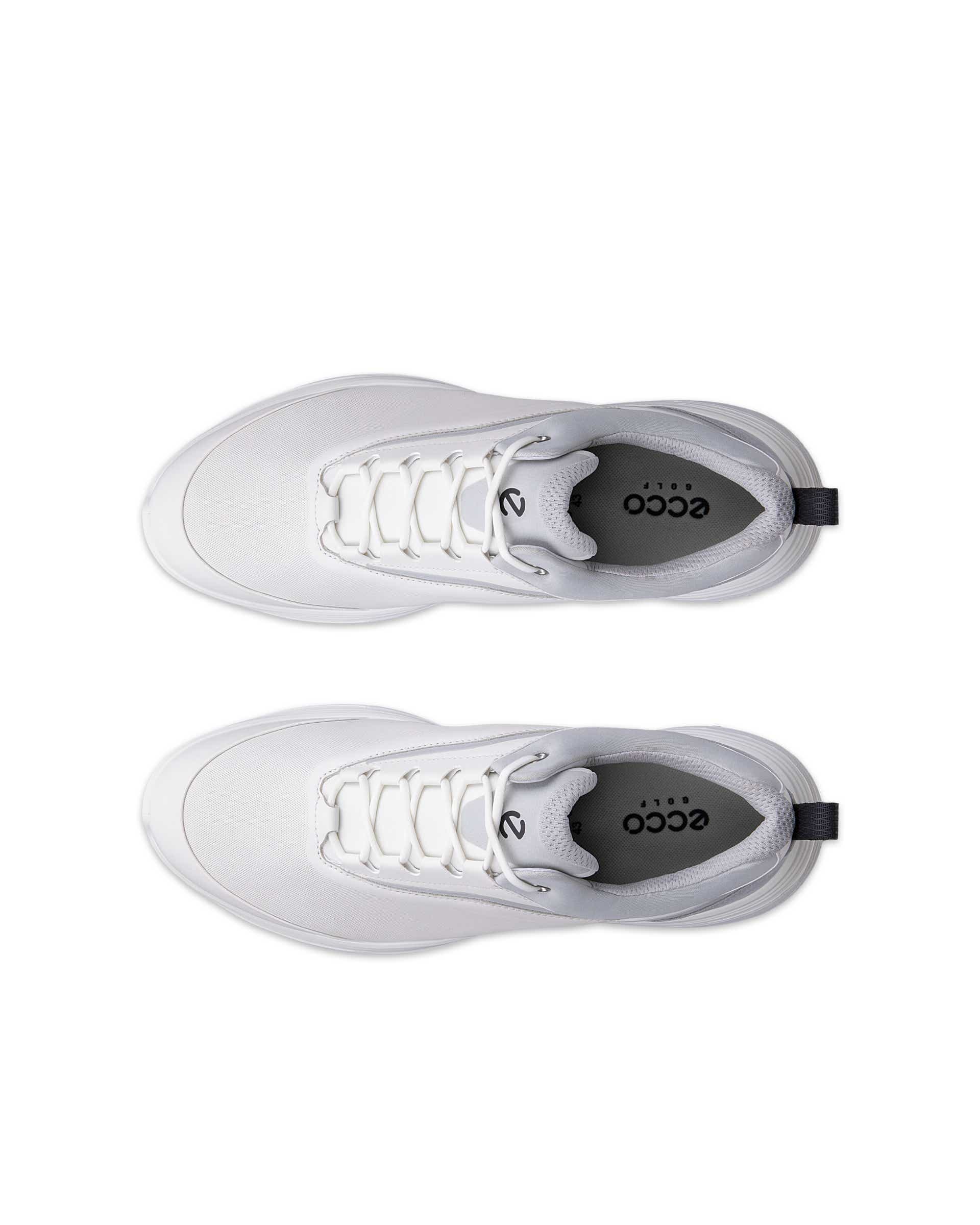 Men's ECCO® Golf LT1 Leather Waterproof Golf Shoe - White - Top left pair