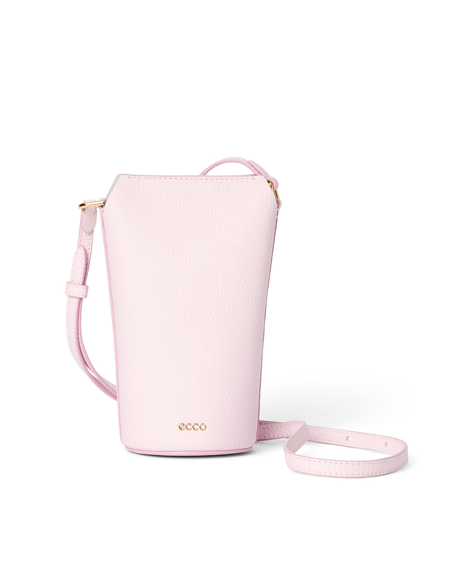 ECCO® Pot Pebbled Leather Crossbody Bag - Pink - Main