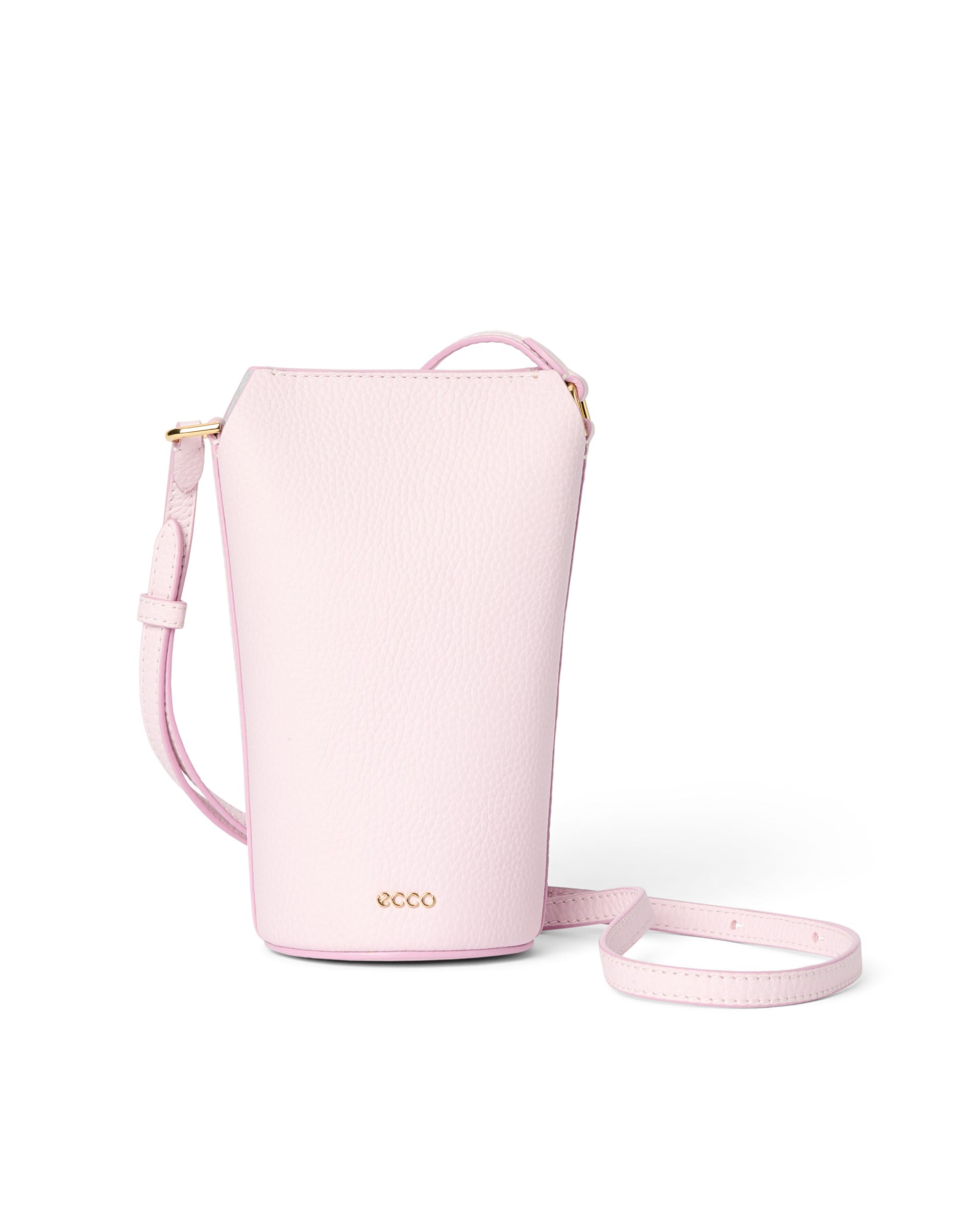 ECCO® Pebbled Pot Leather Crossbody Bag - Pink - Main