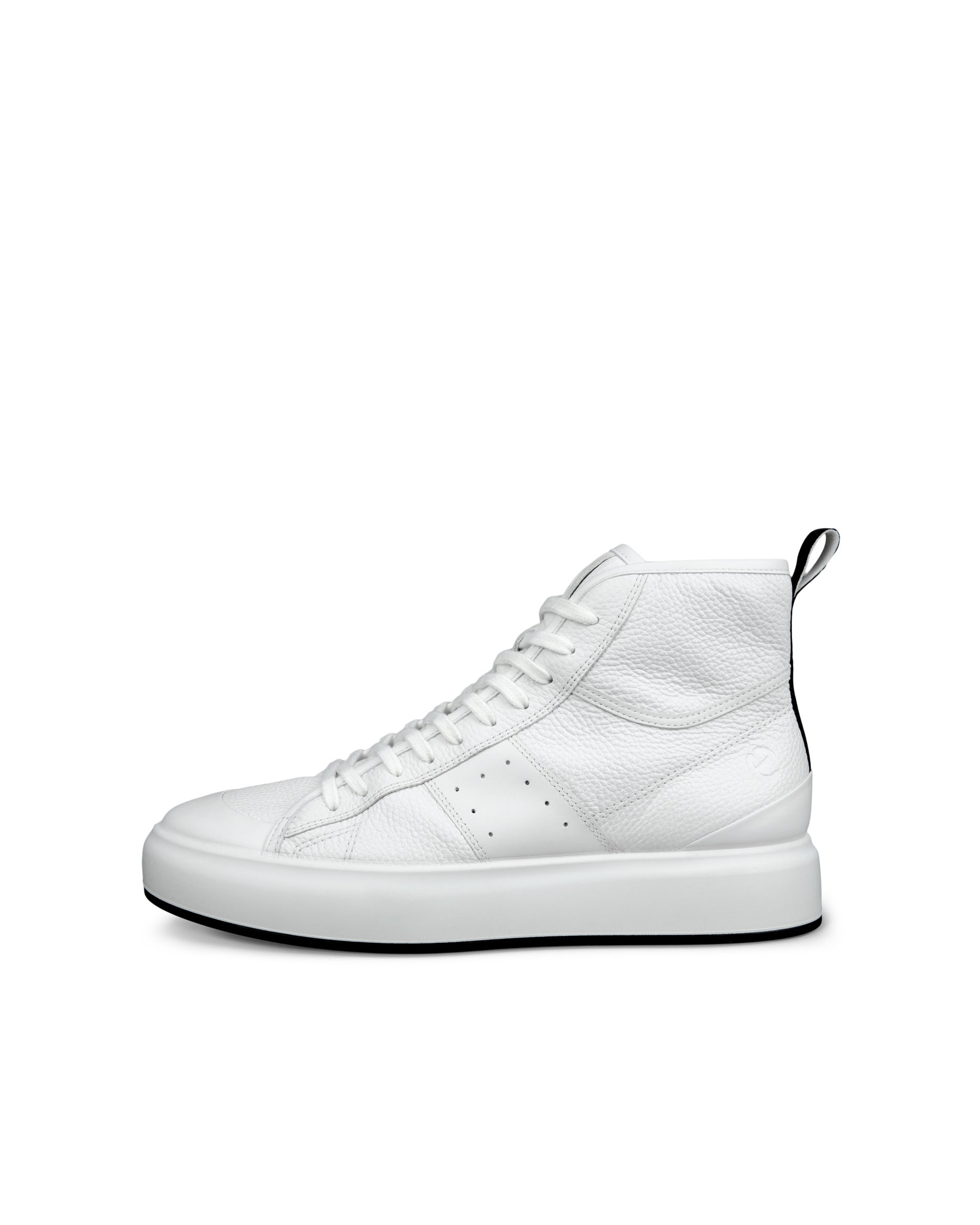 ECCO Street Ace メンズ レザーハイカットスニーカー - ホワイト - Outside