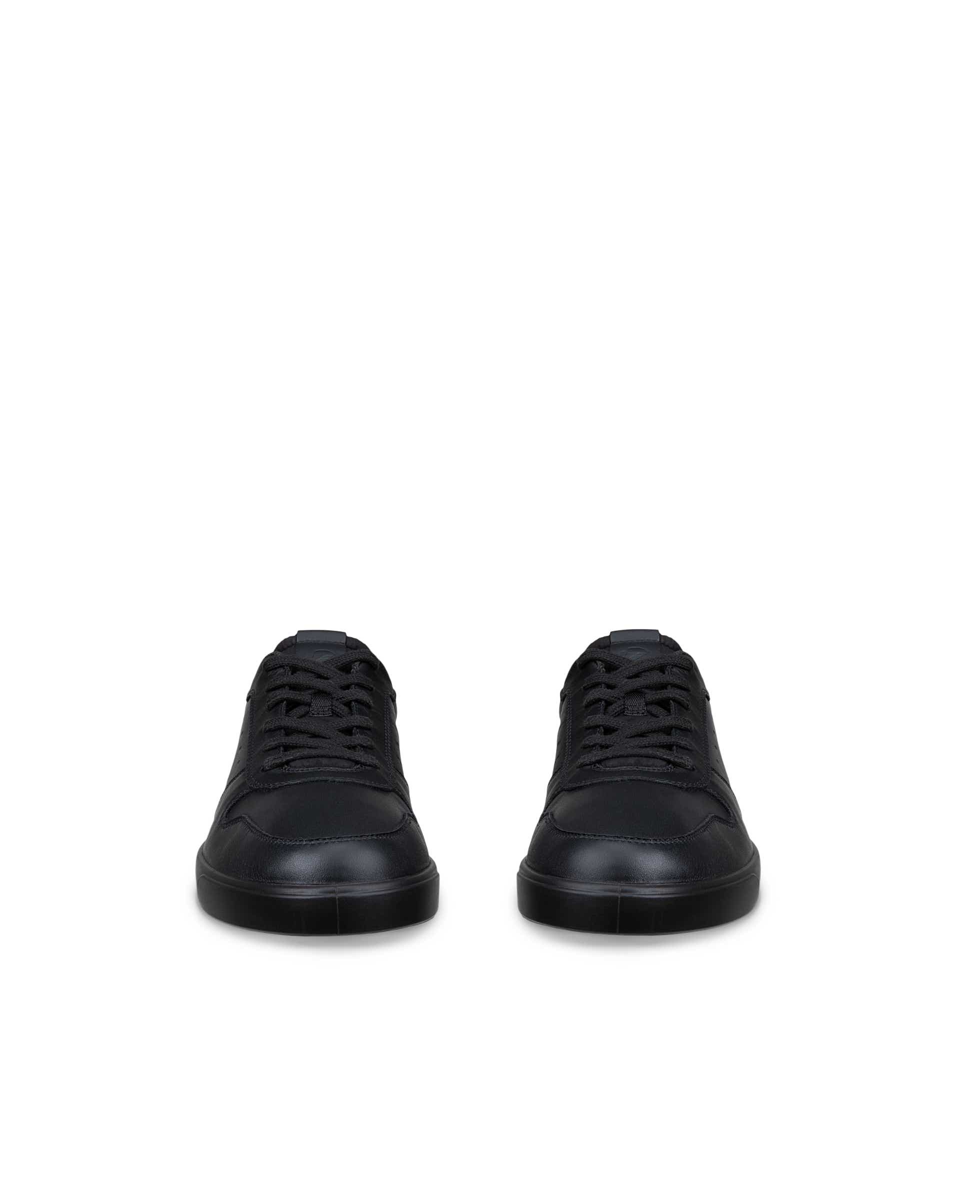 Men's ECCO® Street Lite Leather Sneaker - Black - Front pair