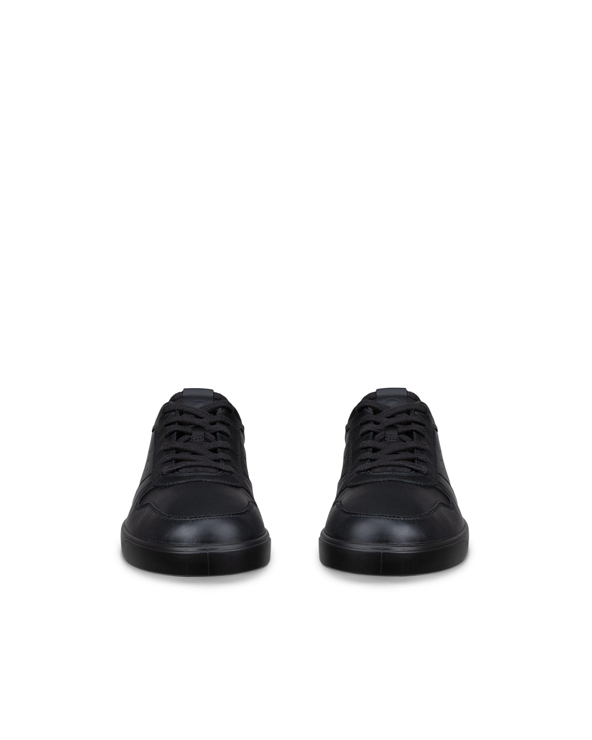 Men's ECCO® Street Lite Leather Sneaker - Black - Outside