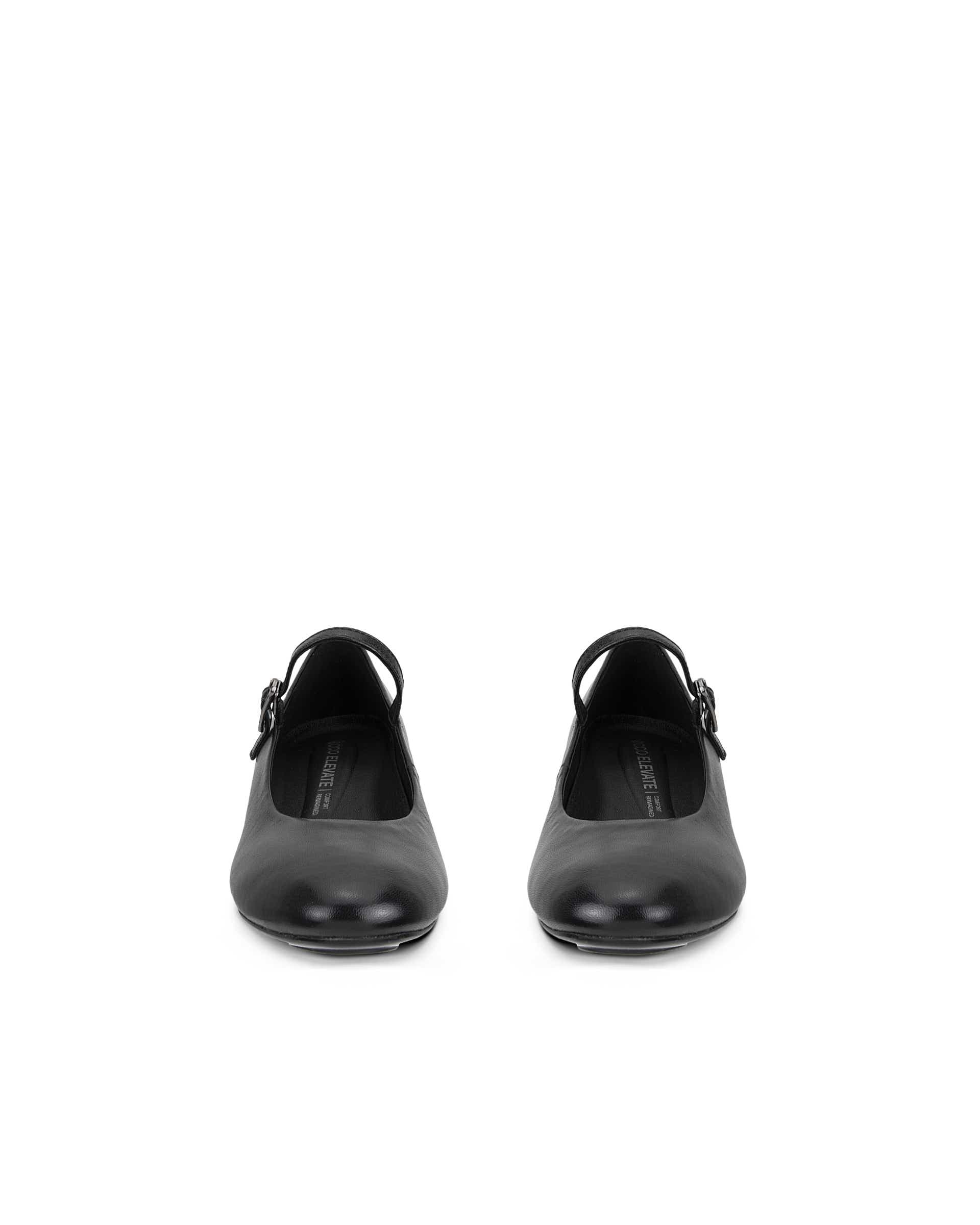 ECCO® ELEVATE WEDGE babies en cuir pour femme - Noir - Front pair
