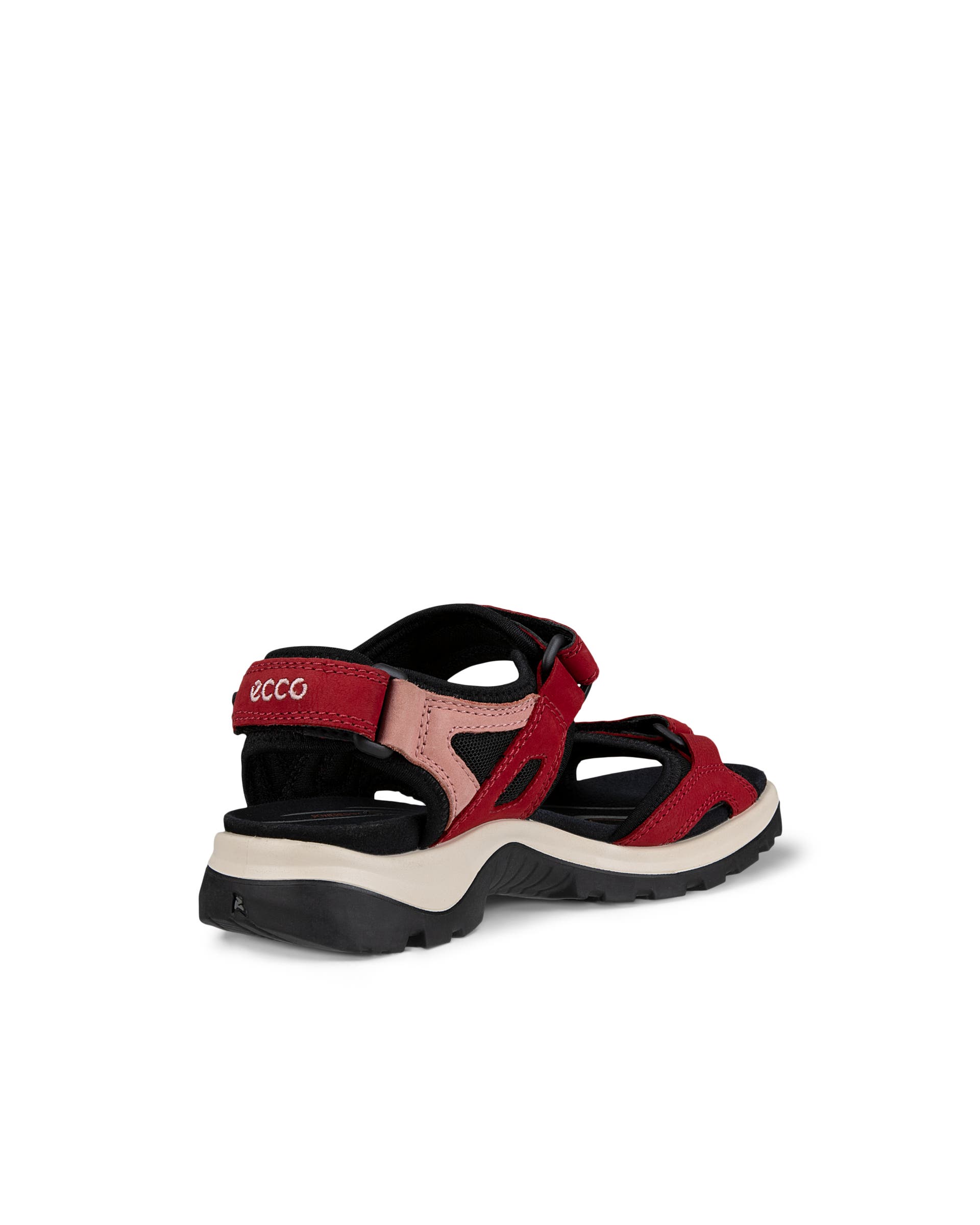 Women's ECCO® Offroad Nubuck Outdoor Sandal - Red - Back