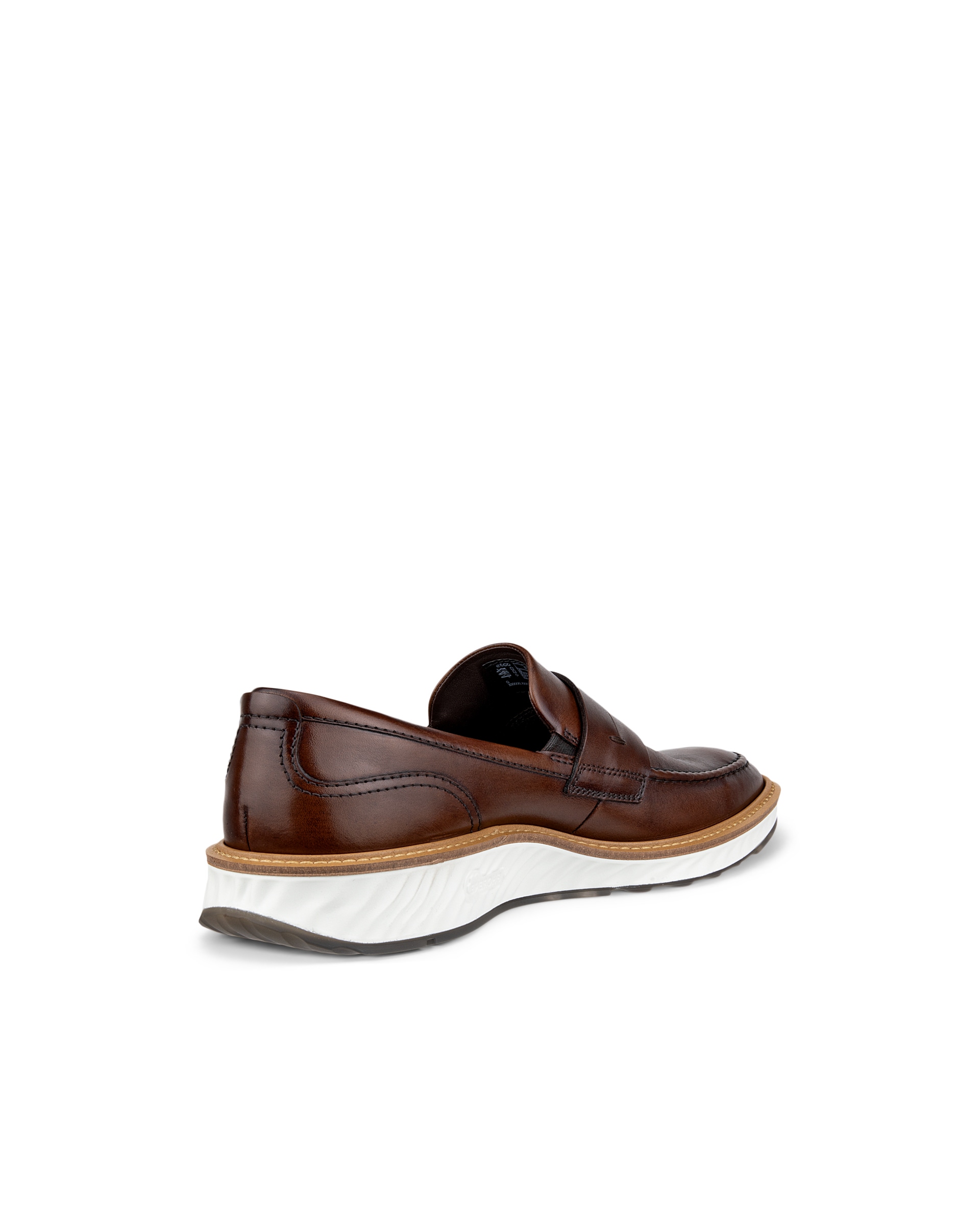 Men's ECCO® St.1 Hybrid Leather Loafer - Brown - Back