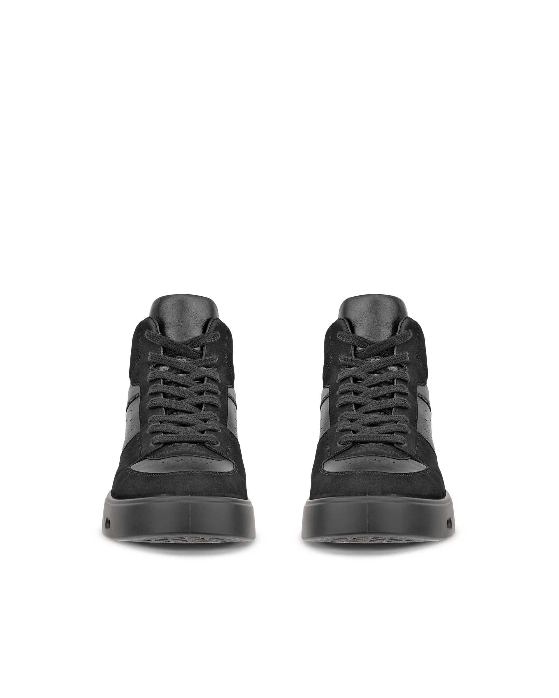 ECCO® Street 720 Hög skinnsneaker dam - Svart - Front pair