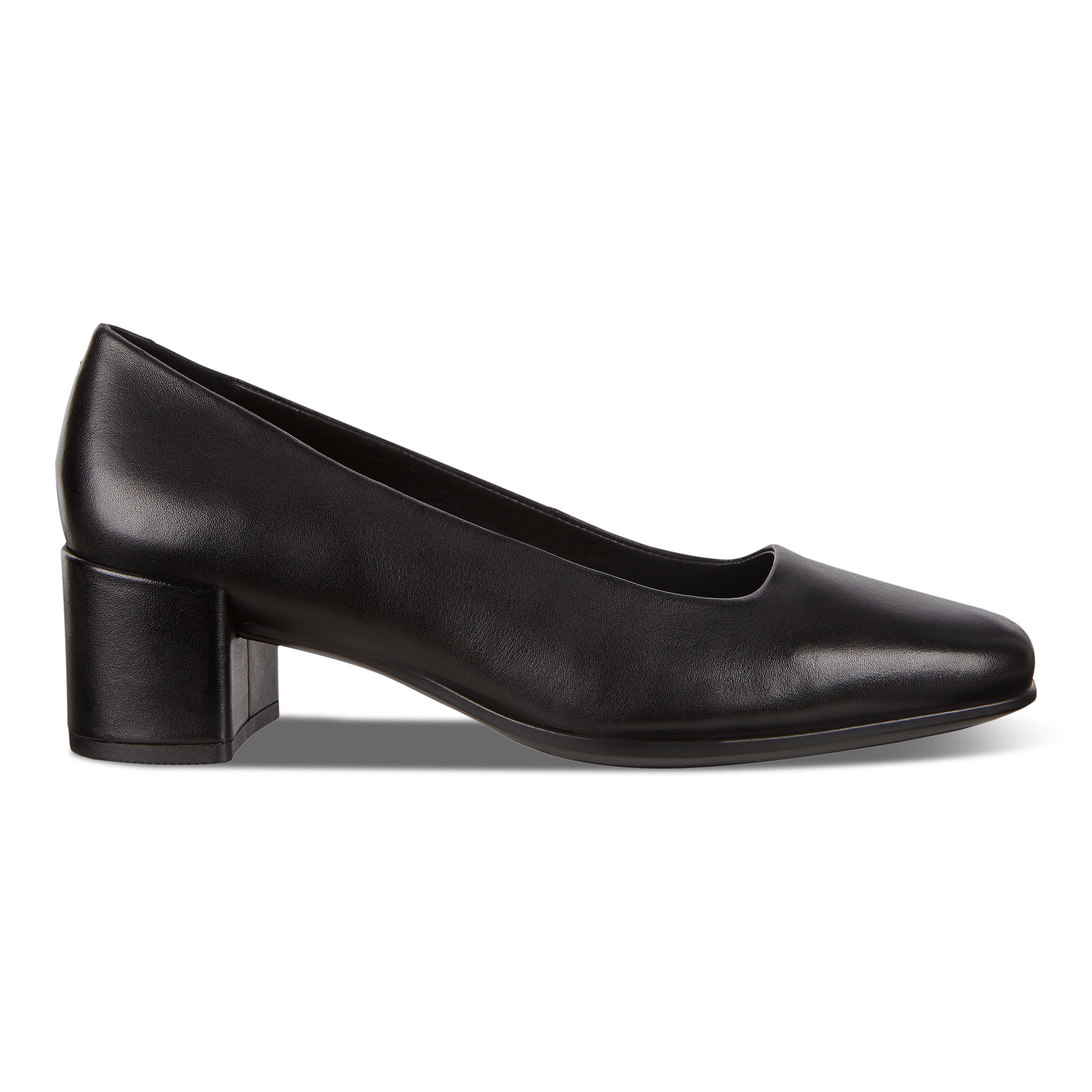 ECCO Shape 35 Squared ウィメンズ レザーハイヒールパンプス - ブラック - Outside