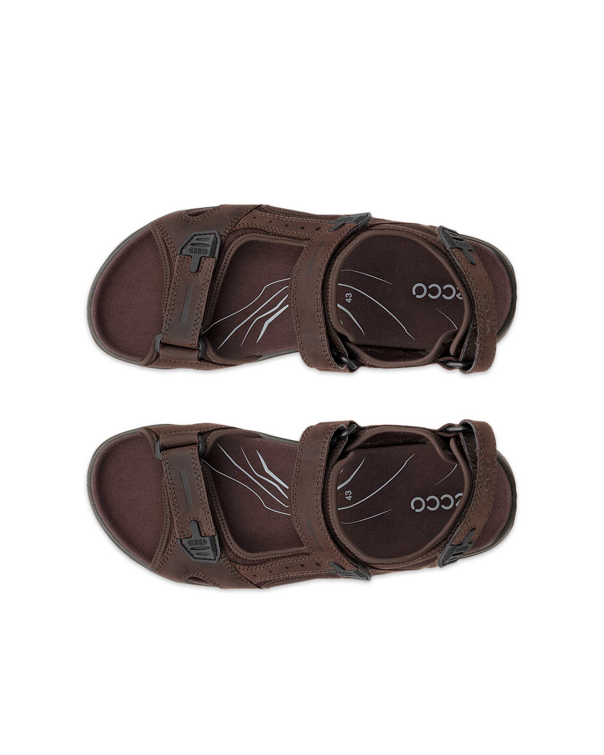 Męskie nubukowe sandały outdoor ECCO® Offroad - Brązowy - Top left pair