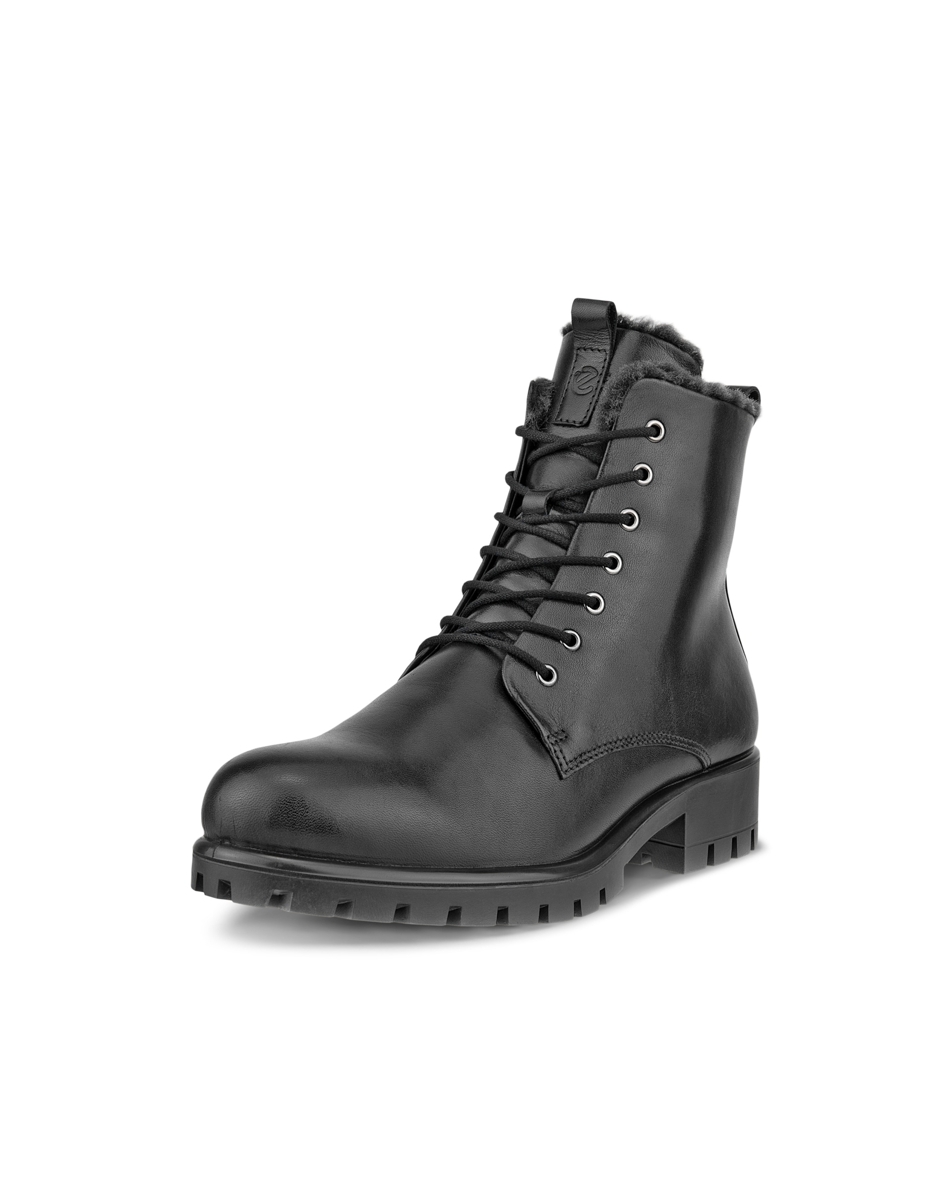 ECCO® Modtray Damen Halbhoher Schnürstiefel aus Leder - Schwarz - Main