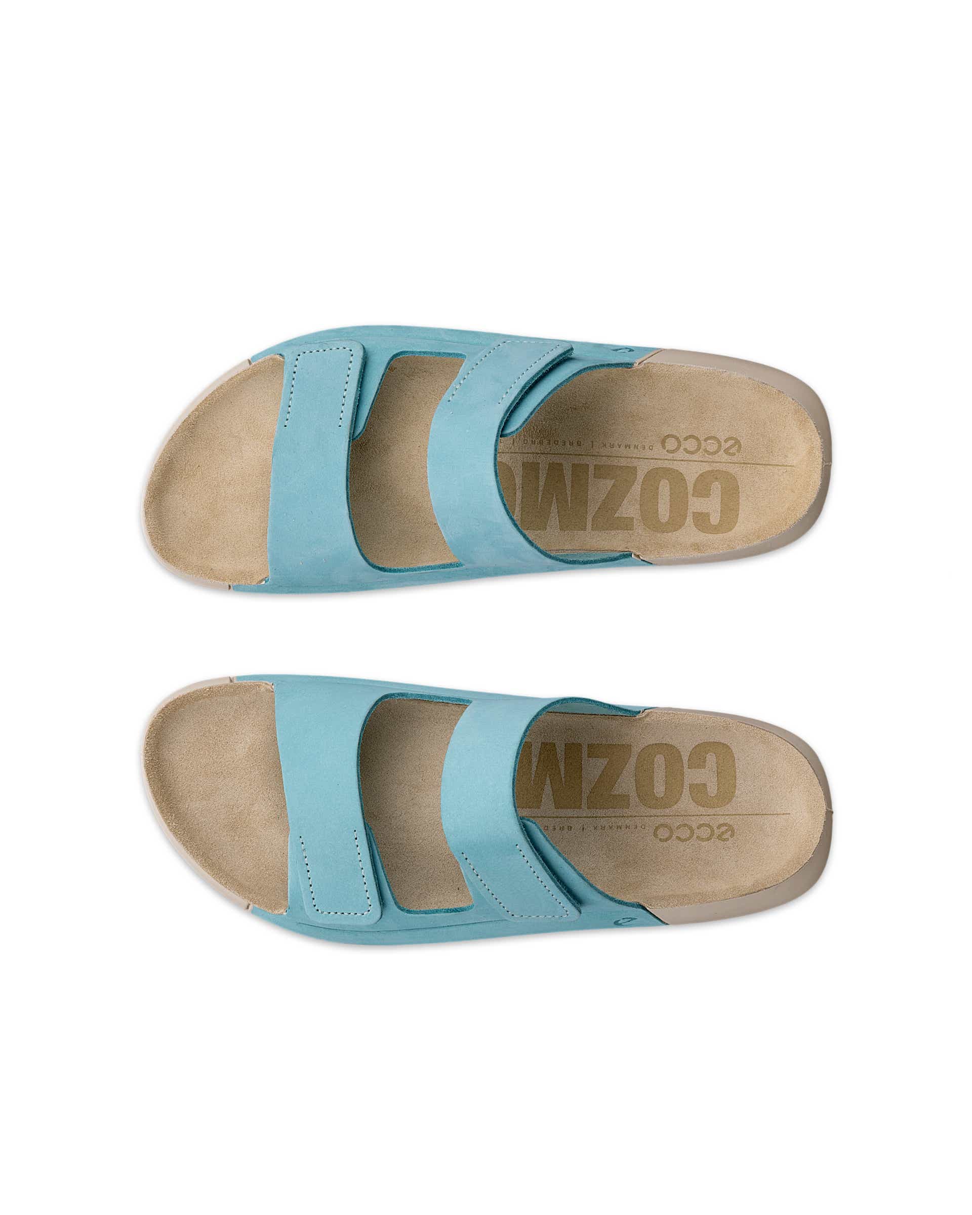 ECCO® Cozmo ženske sandale od nabuka s dvjema trakama - Plava - Top left pair