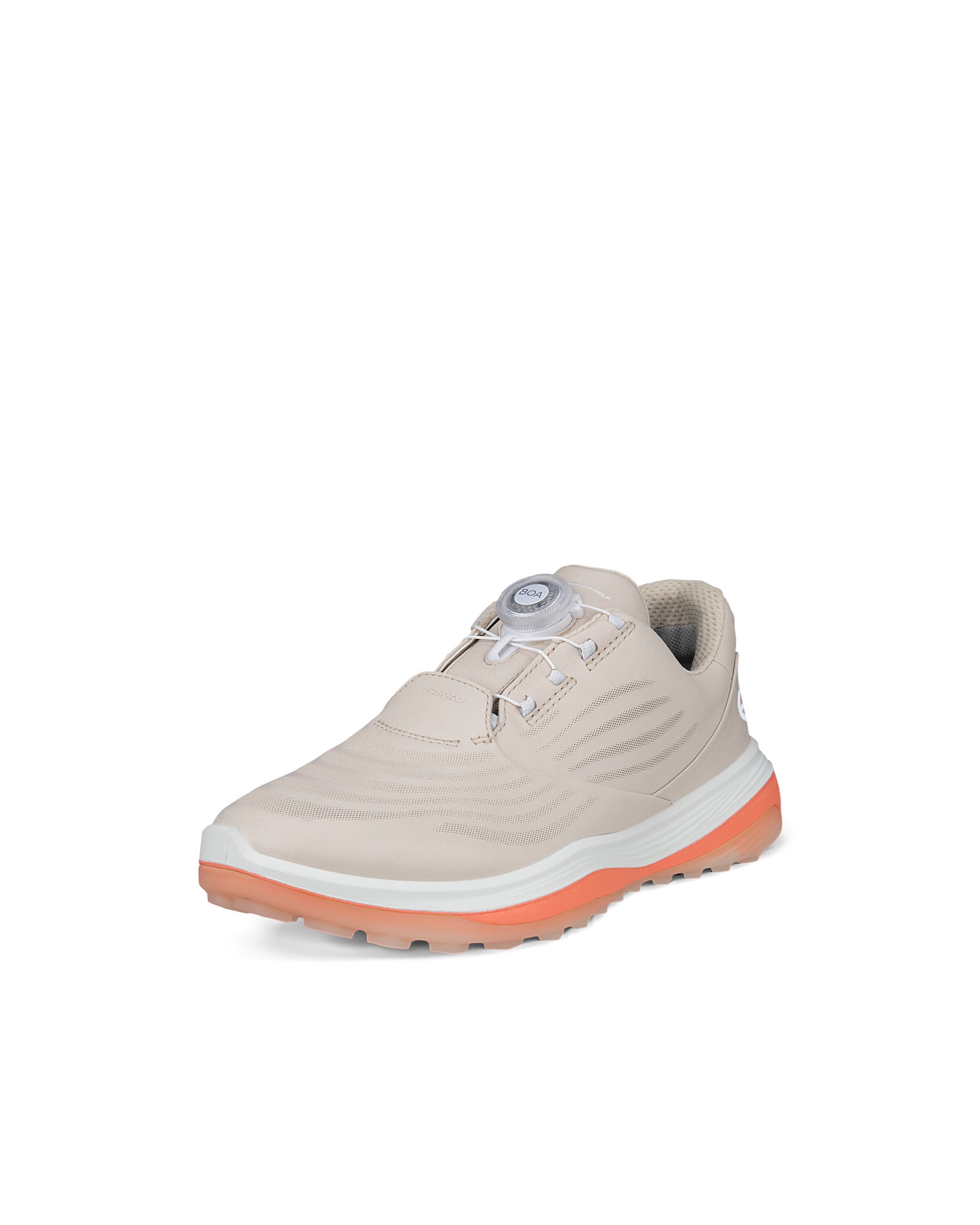 Women's ECCO® Golf LT1 Hybrid Boa Leather Waterproof Golf Shoe - Beige - Main