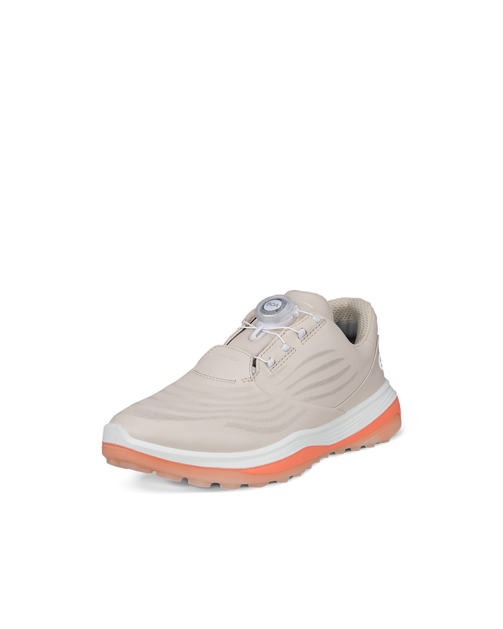 Women's ECCO® Golf LT1 Hybrid Boa Leather Waterproof Golf Shoe - Beige - Main