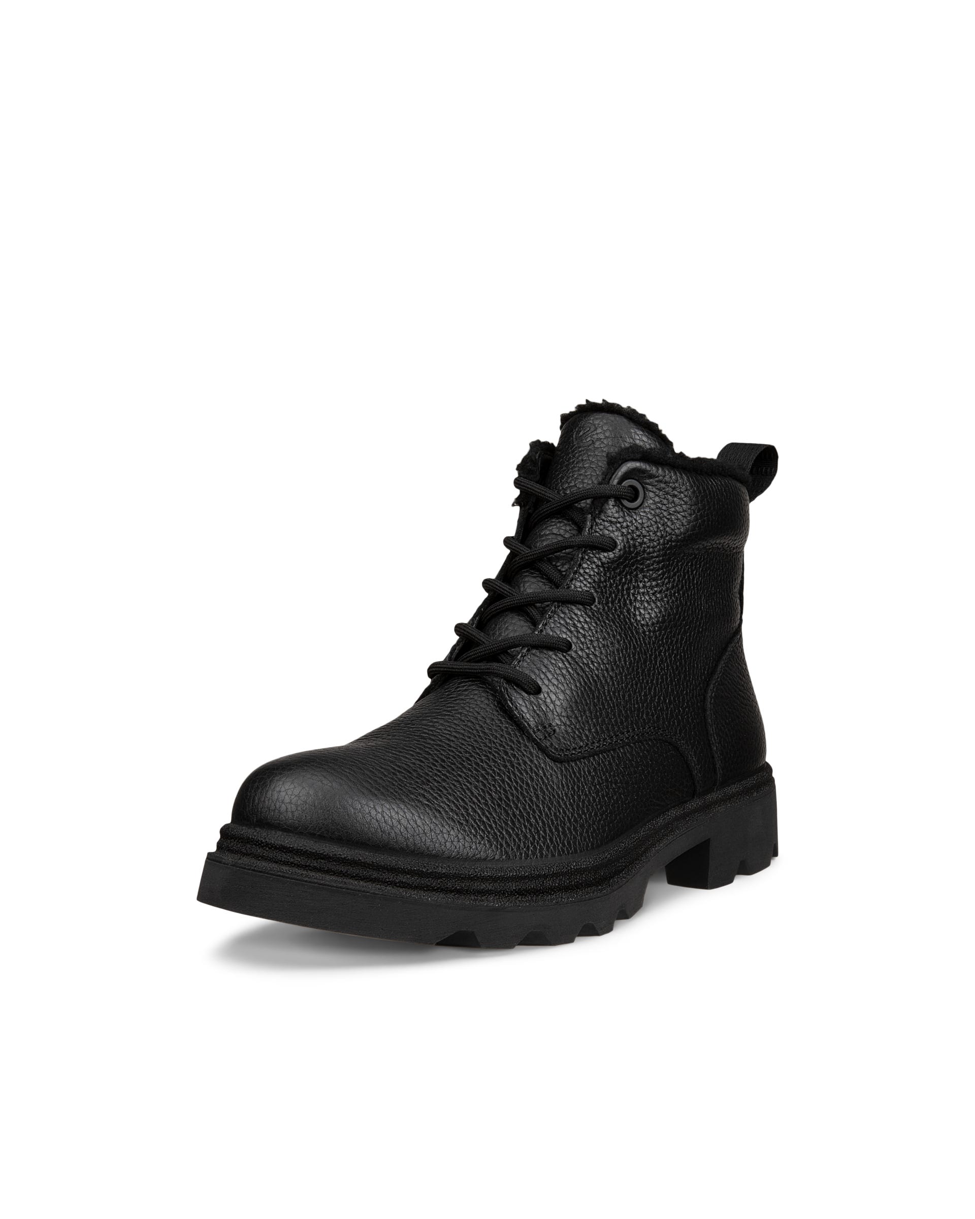 ECCO® GRAINER Damen Wasserdichte Schnürstiefel aus Leder - Schwarz - Outside
