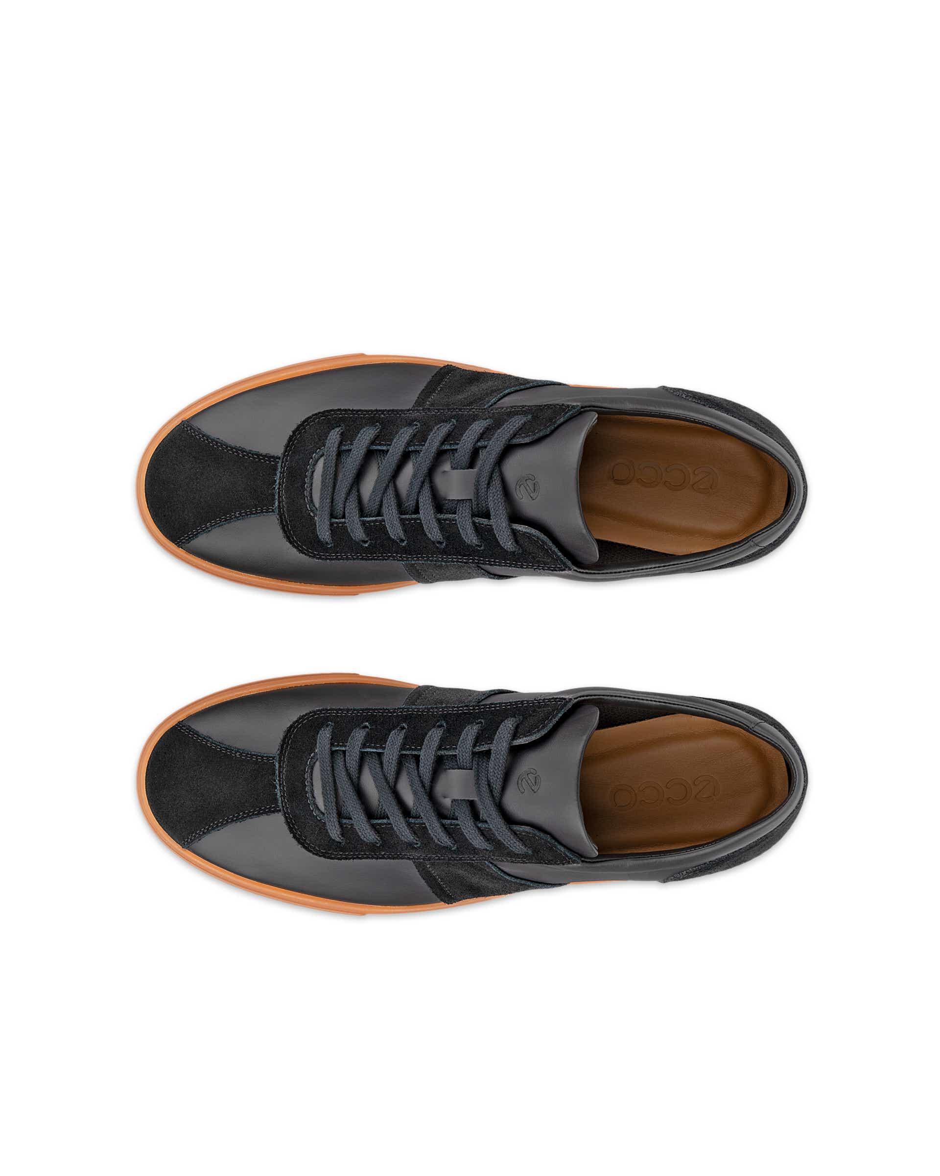 ECCO SOFT 10 MEN'S SNEAKER - Black - Top left pair