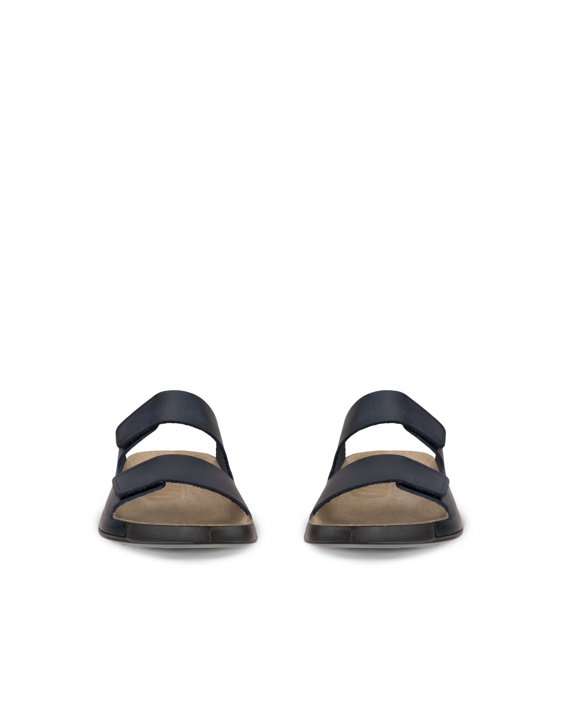 ECCO® Cozmo sandale en nubuck deux brides pour homme - Bleu - Front pair