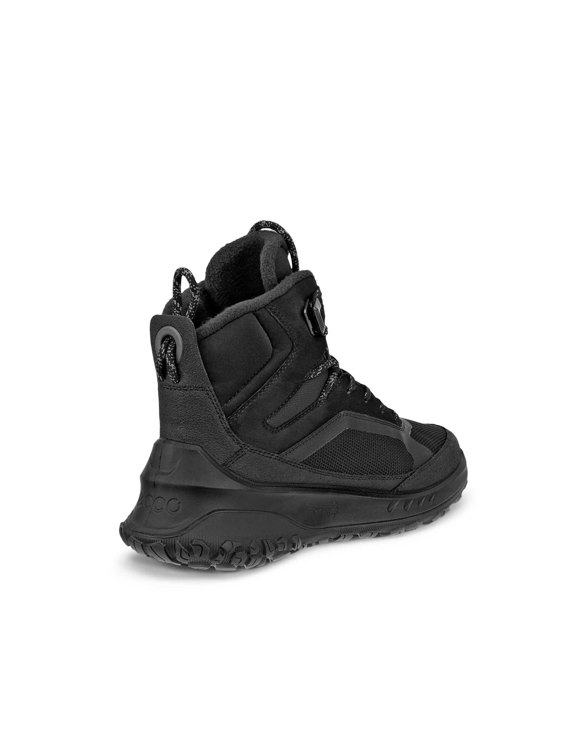 ECCO® ULT-TRN støvler i vandtæt nubuck med snørebånd til damer - Sort - Back