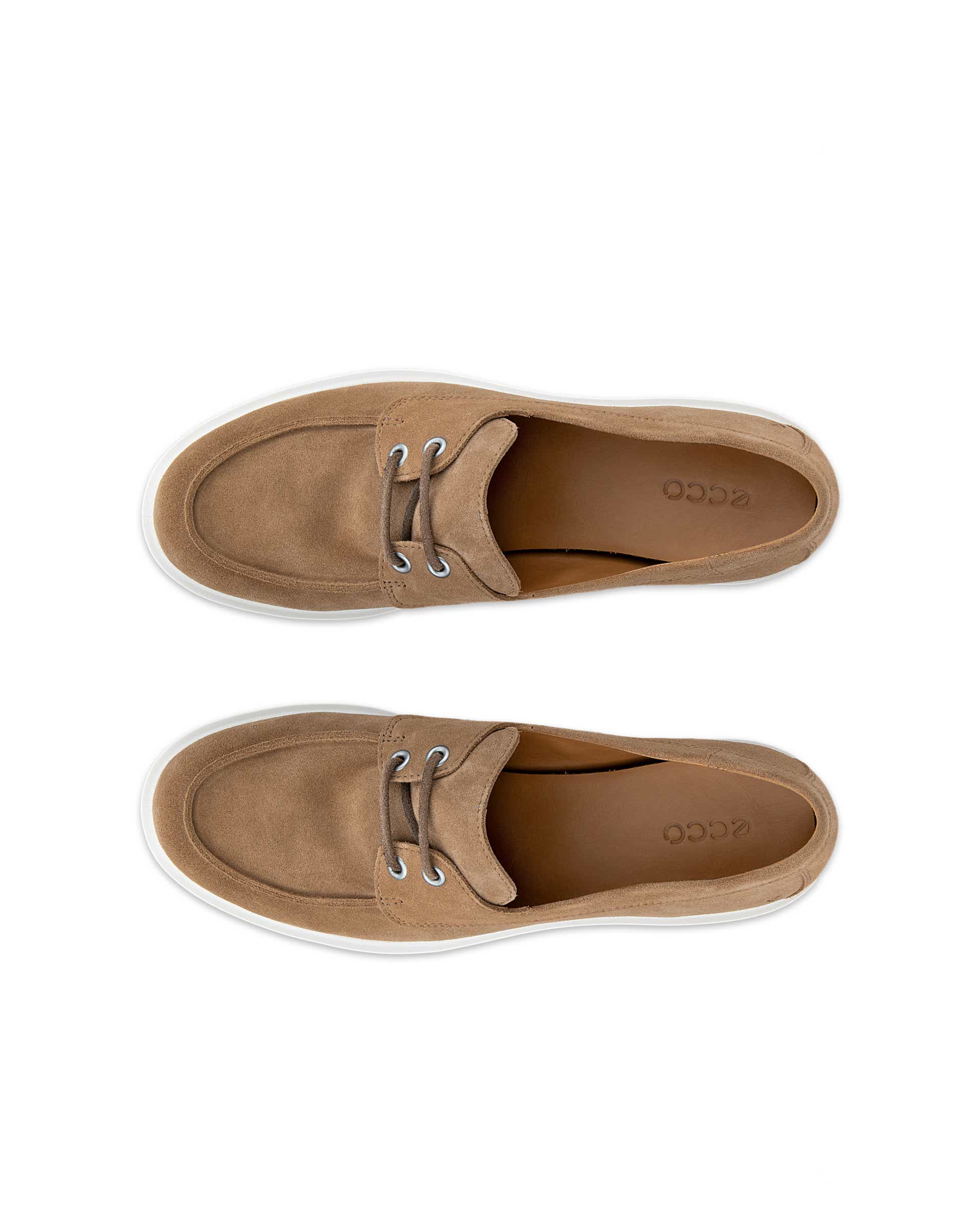 Damskie zamszowe mokasyny ECCO® METROPOLE VIENNA - Brązowy - Top left pair