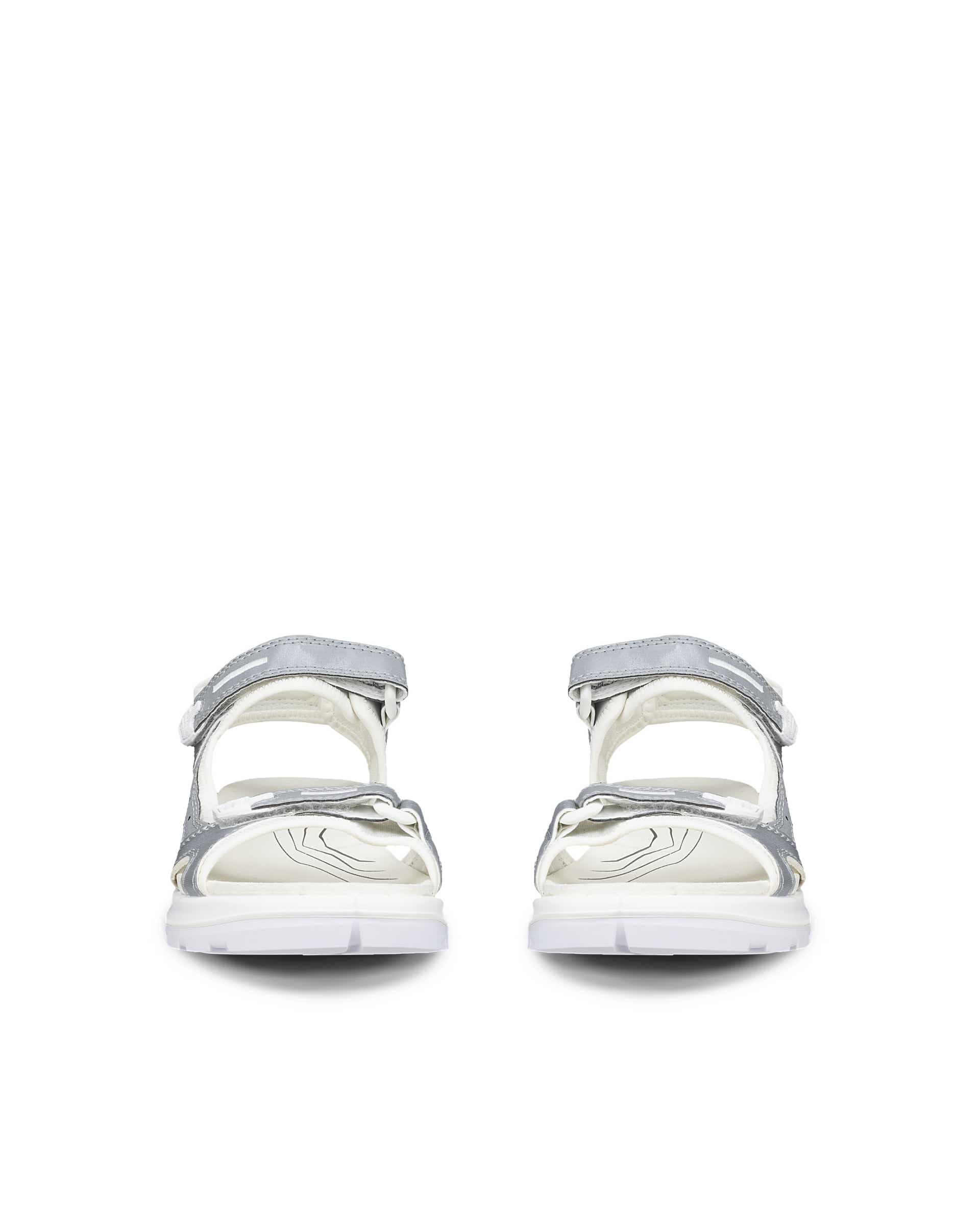 Women's ECCO® Offroad Textile Two Strap Sandal - Silver - Front pair