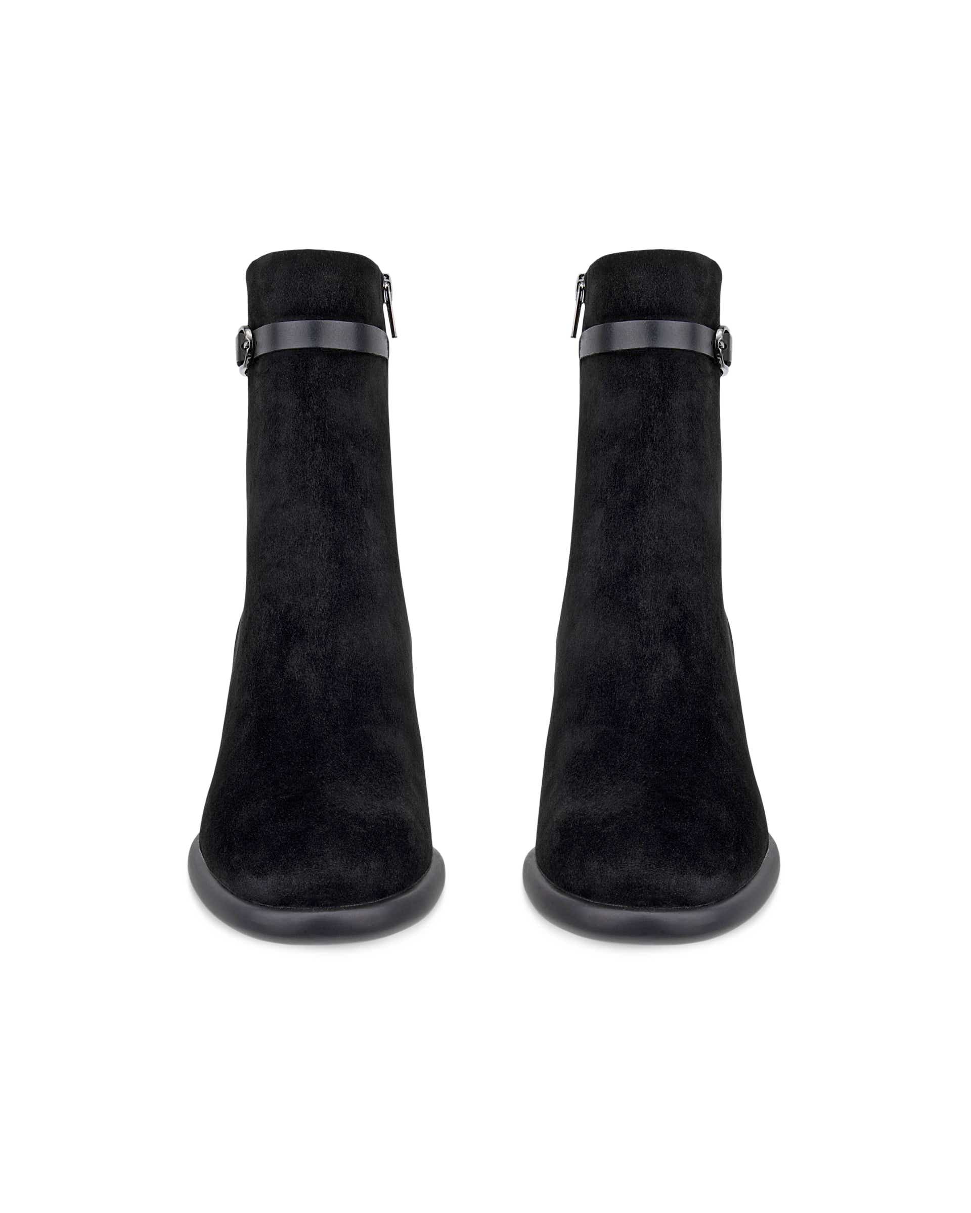 Women's ECCO® SCULPTED LX 55 Suede Ankle Boot - Black - Front pair