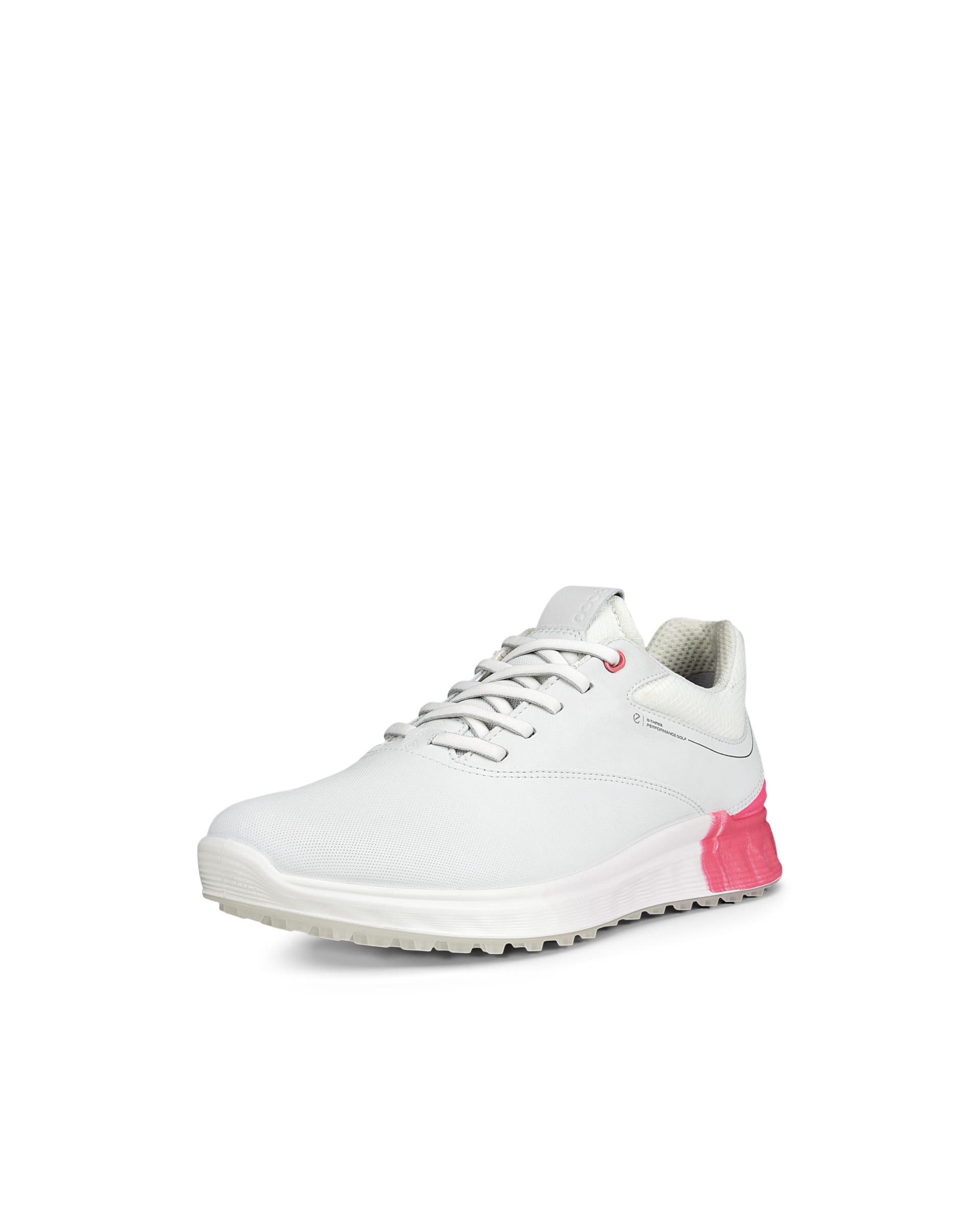 Ladies ECCO® Golf S-Three Leather Gore-Tex Shoe - White - Main
