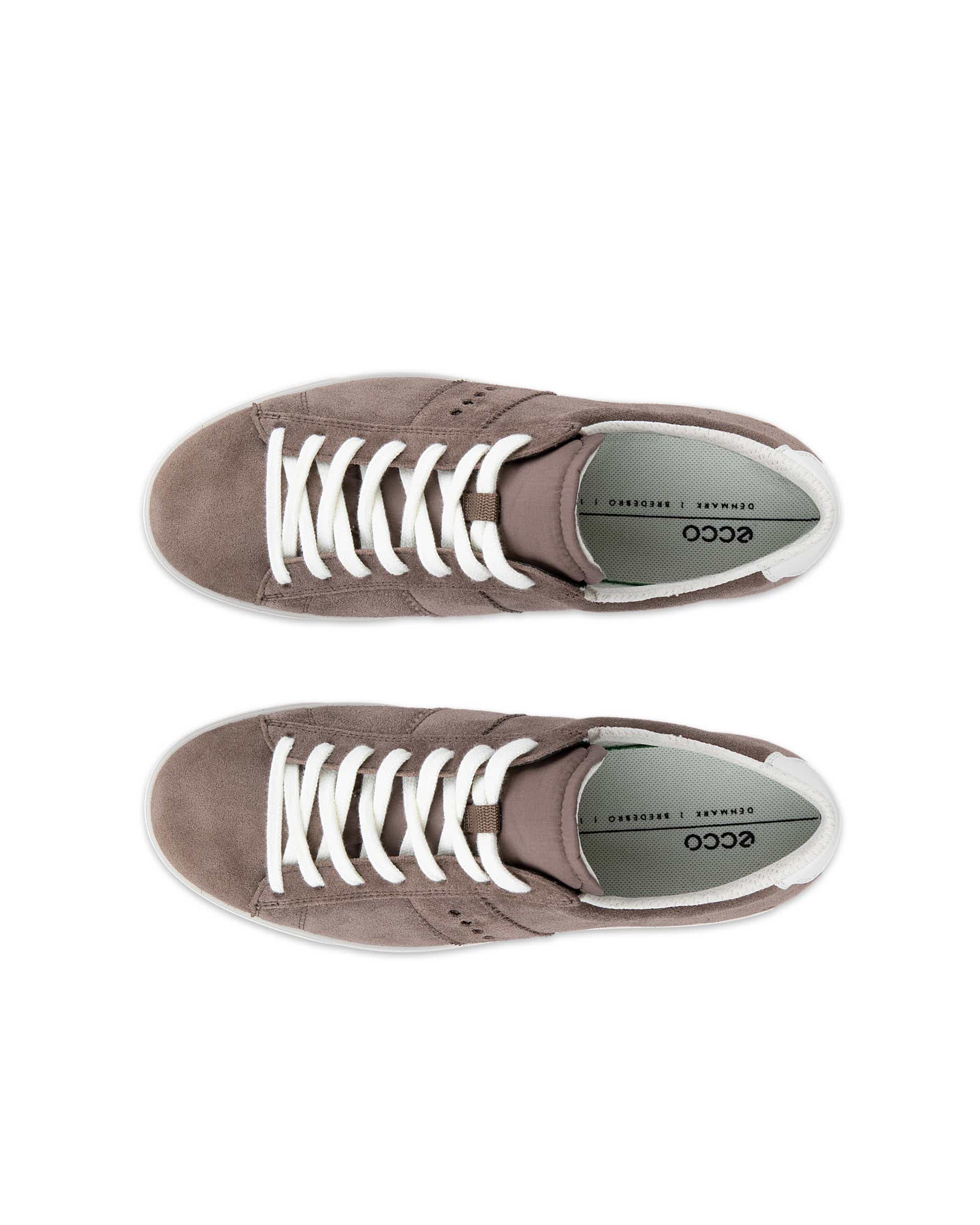 ECCO® STREET LITE dames suède sneaker - Bruin - Top left pair