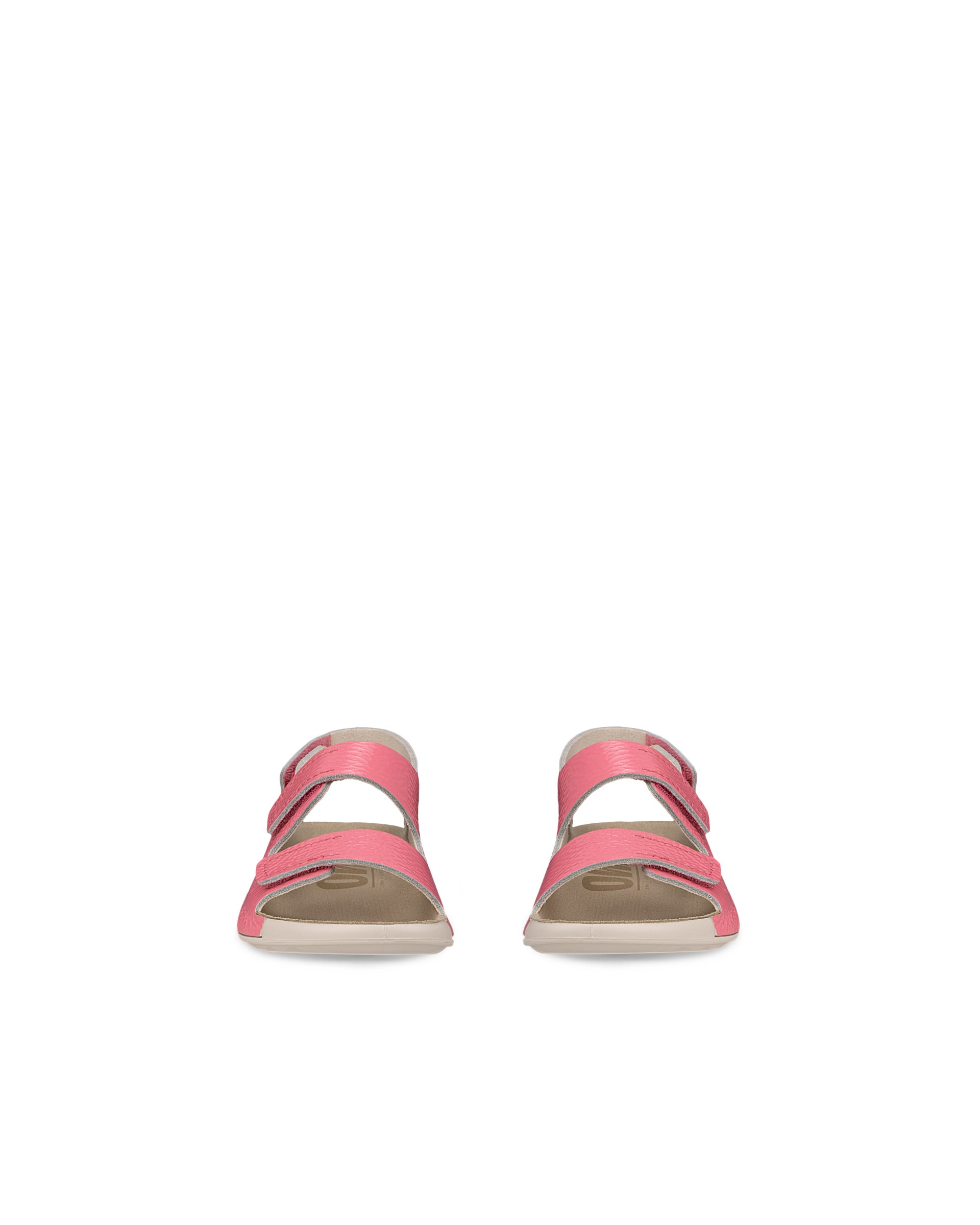 Detské kožené sandále 2 remienky ECCO® Cozmo - Ružová - Front pair