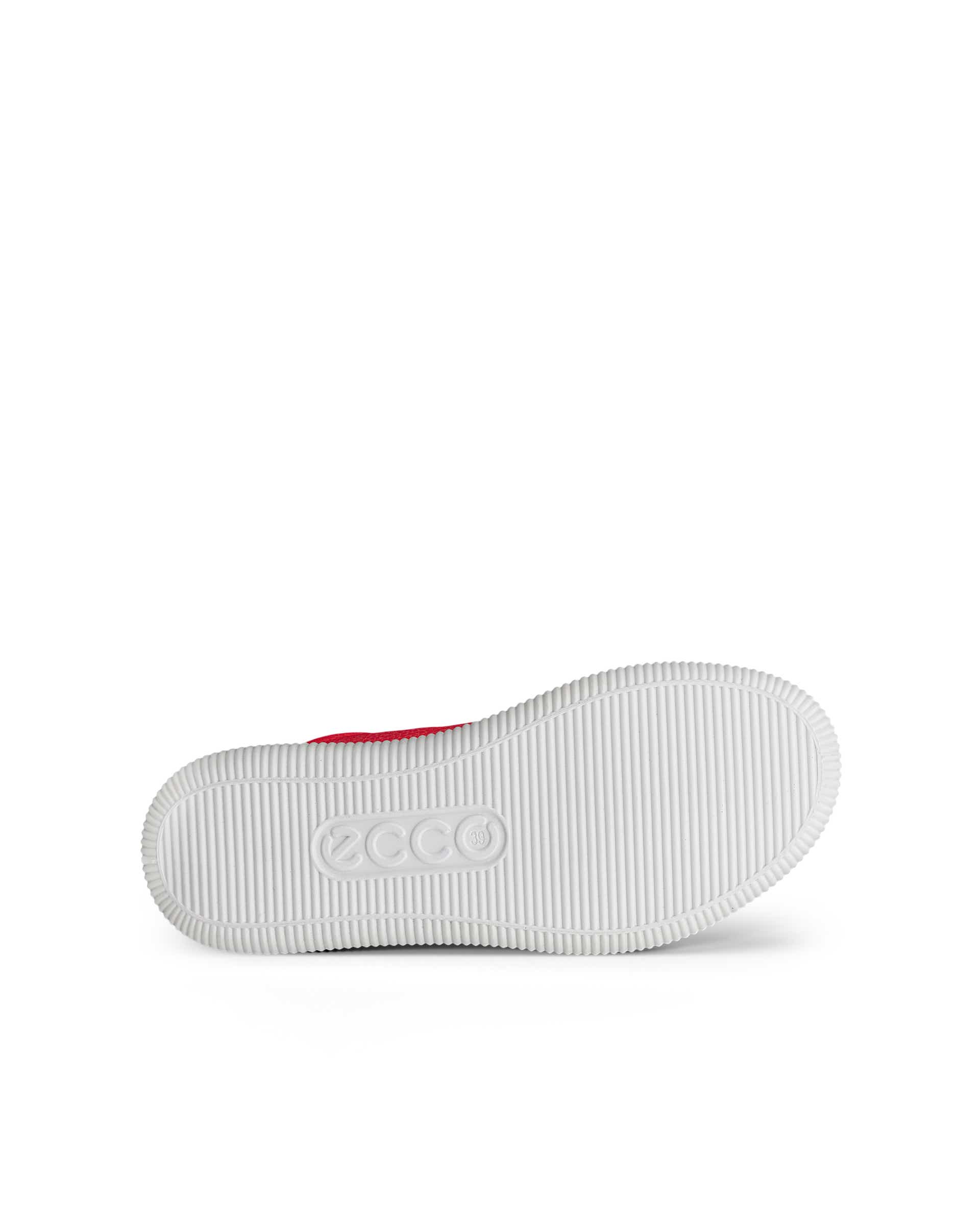 Women's ECCO® Soft Zero Leather Sneaker - Red - Sole