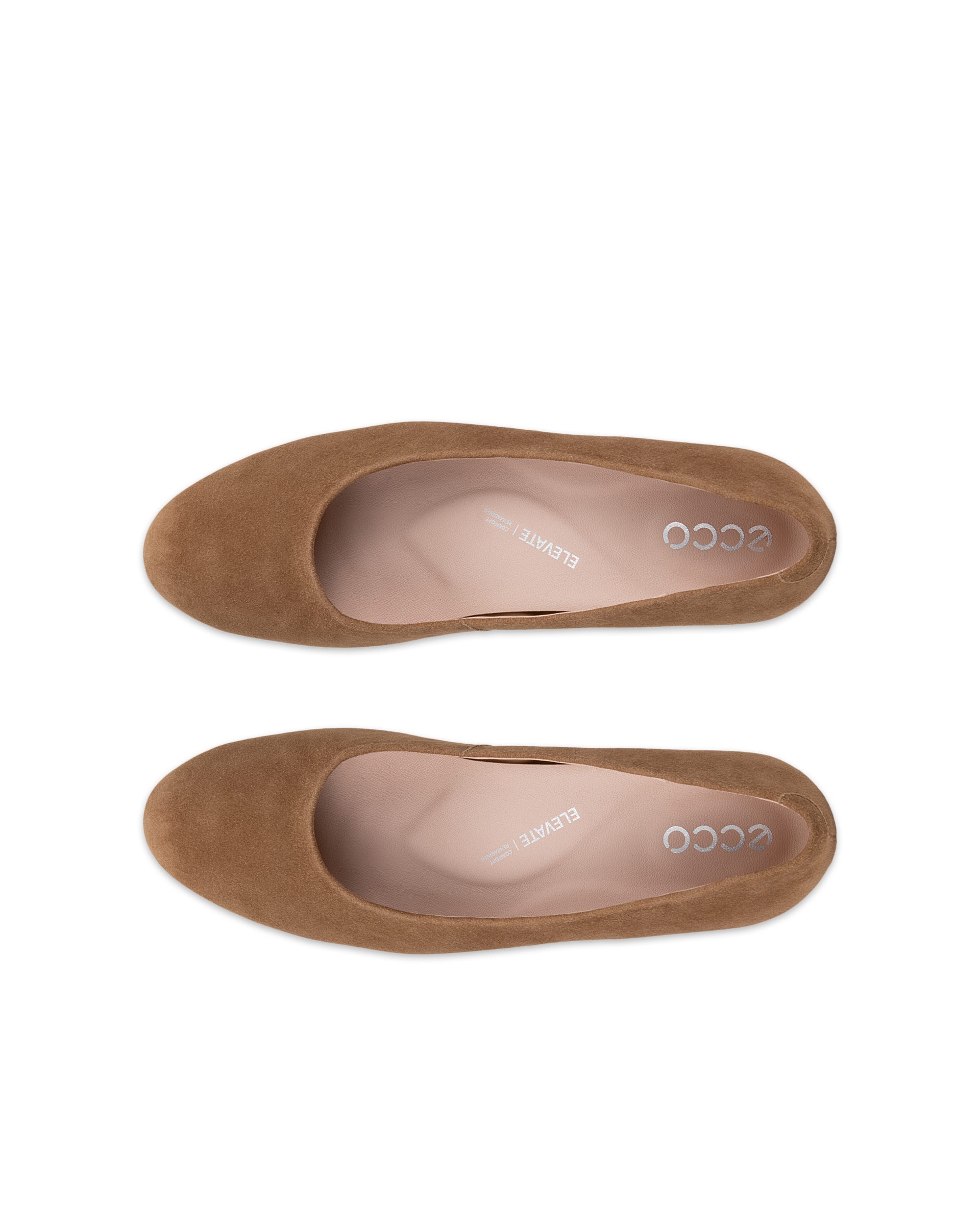 ECCO® ELEVATE 55 escarpins à talon haut en daim pour femme - Brun - Outside