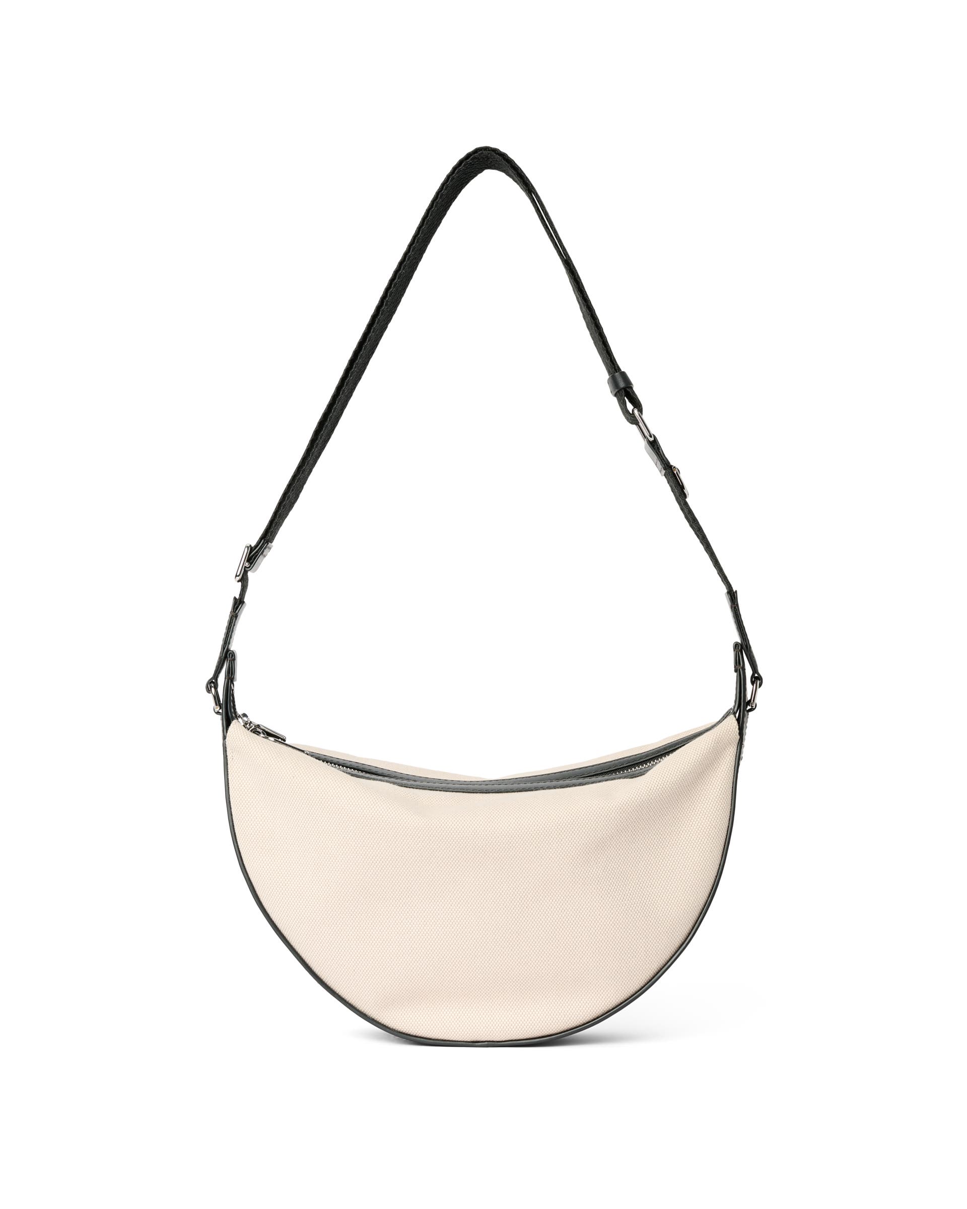 ECCO® Fortune Medium Canvas Leather Crossbody Bag - Beige - Back