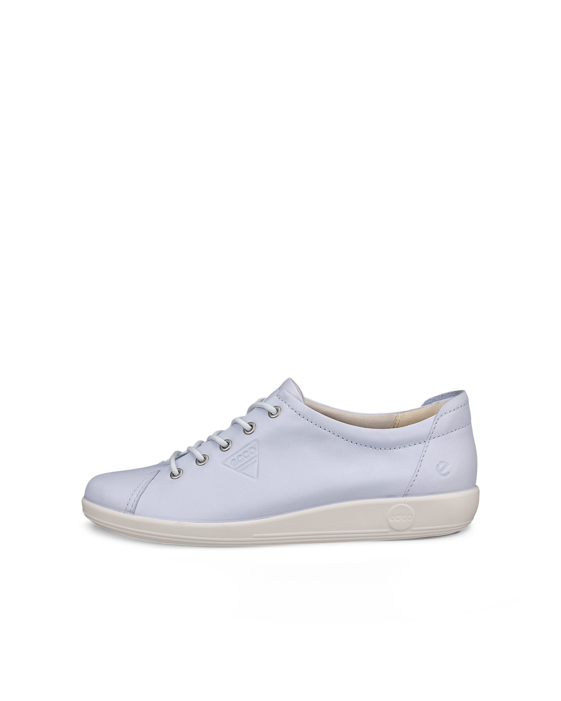 ECCO® SOFT 2.0 chaussures à lacet en cuir pour femme - Bleu - Outside