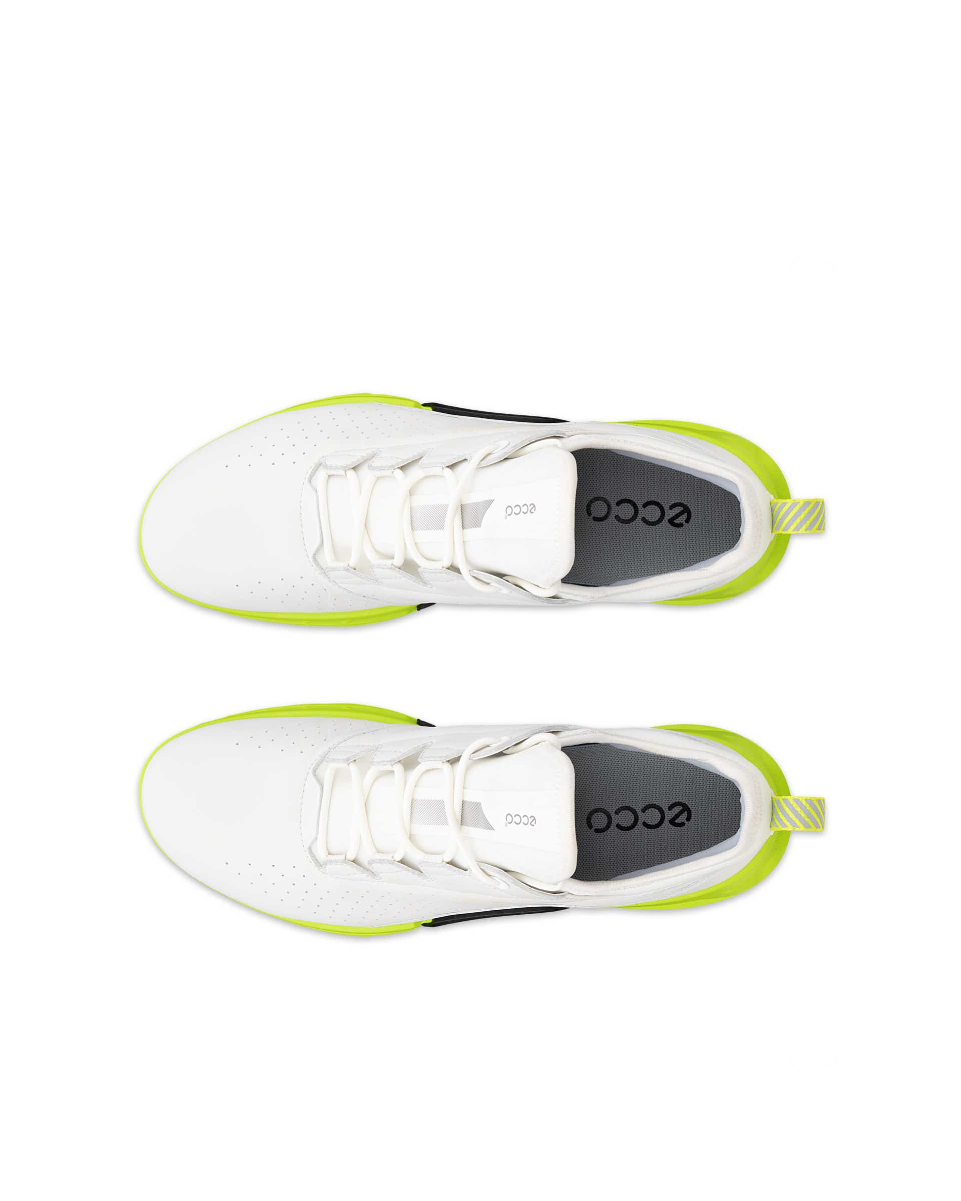 ECCO Golf BIOM C4 メンズ レザーGore-Texゴルフシューズ - ホワイト - Top left pair