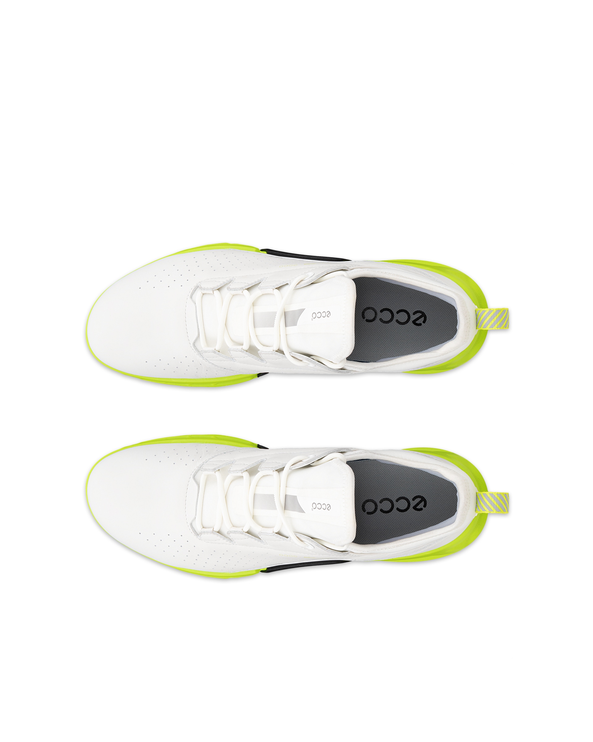 ECCO Golf BIOM C4 メンズ レザーGore-Texゴルフシューズ - ホワイト - Top left pair