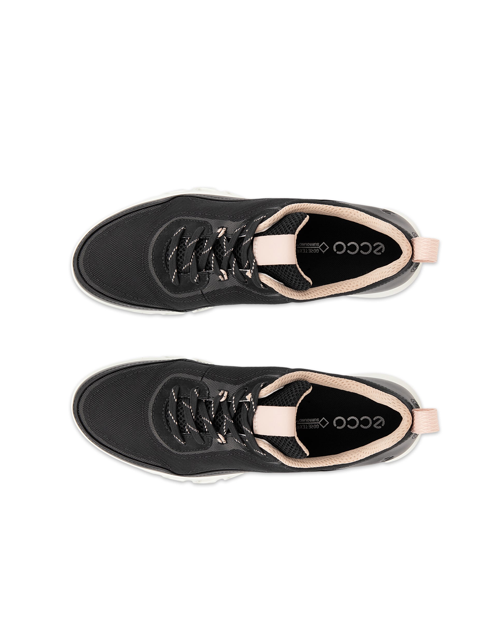 Women's ECCO® Multi-Vent Textile Gore-Tex Shoe - Black - Top left pair