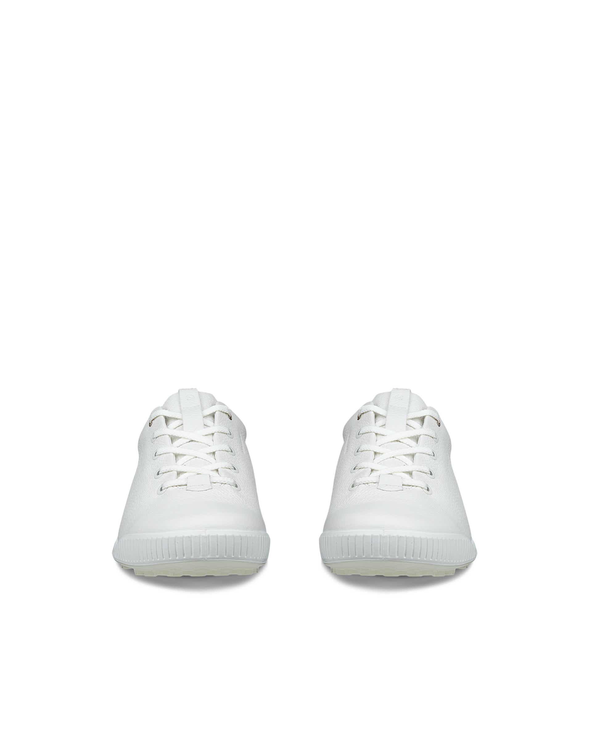 Men's ECCO® Golf Street Leather Waterproof Golf Shoe - White - Front pair