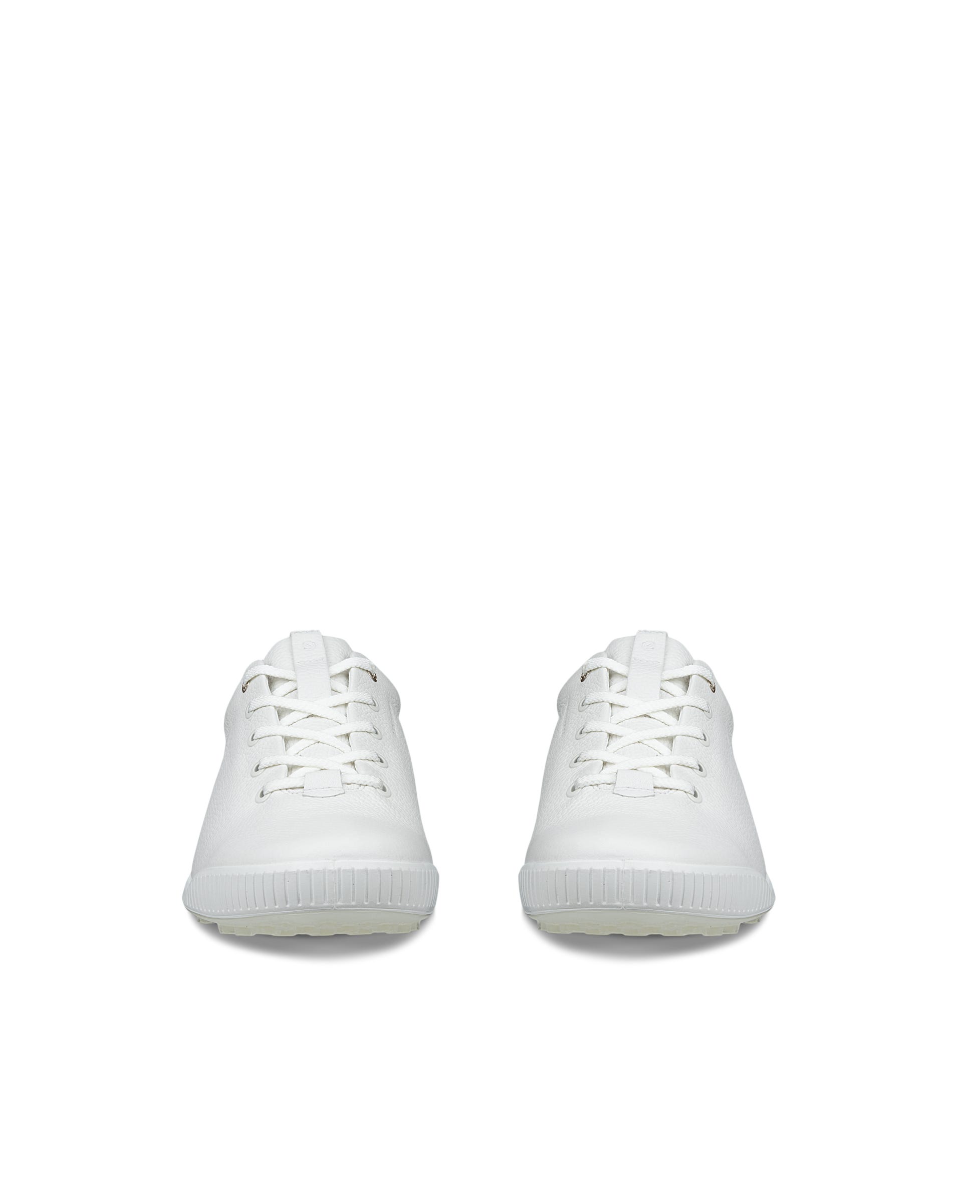 Men's ECCO® Golf Street Leather Waterproof Golf Shoe - White - Front pair