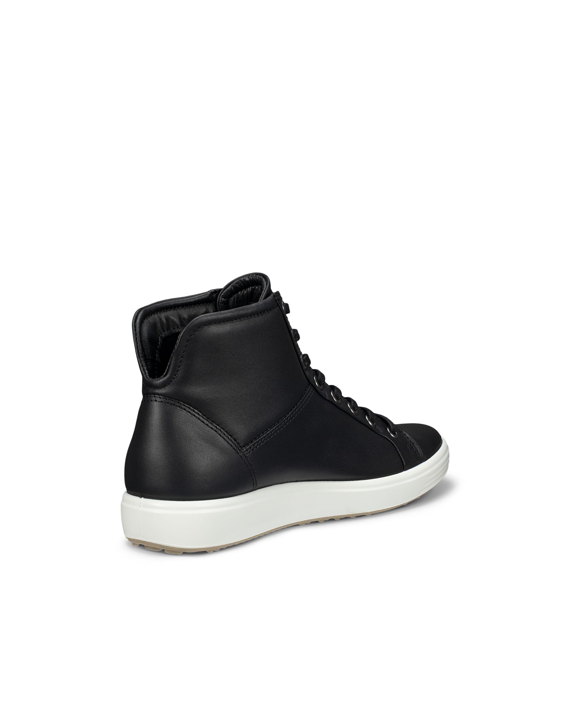 ECCO Women Soft 7 High Top Sneakers - Black - Outside
