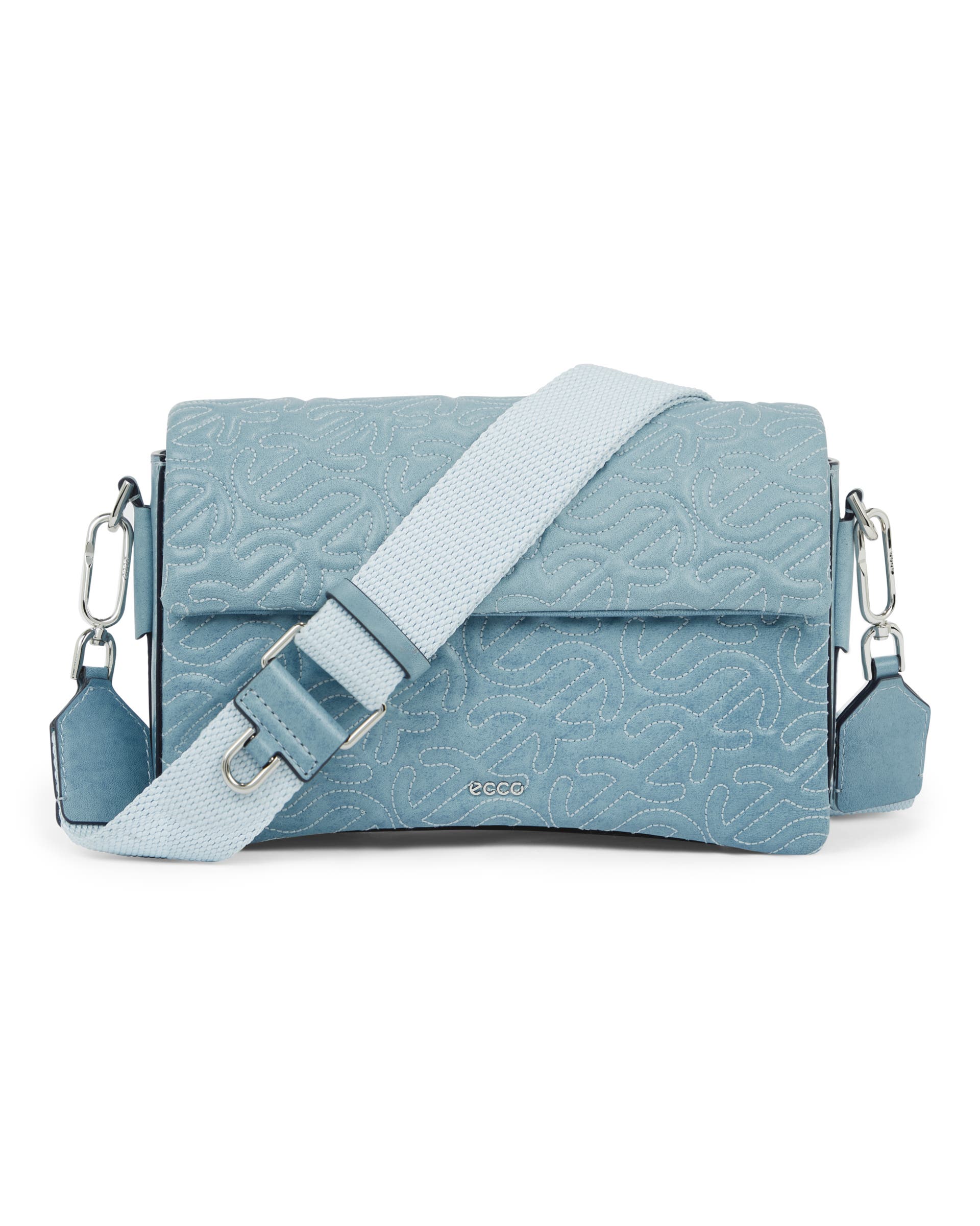 ECCO Pinch Large Quilted Wave Indigo レザークロスボディバッグ - ブルー - Main